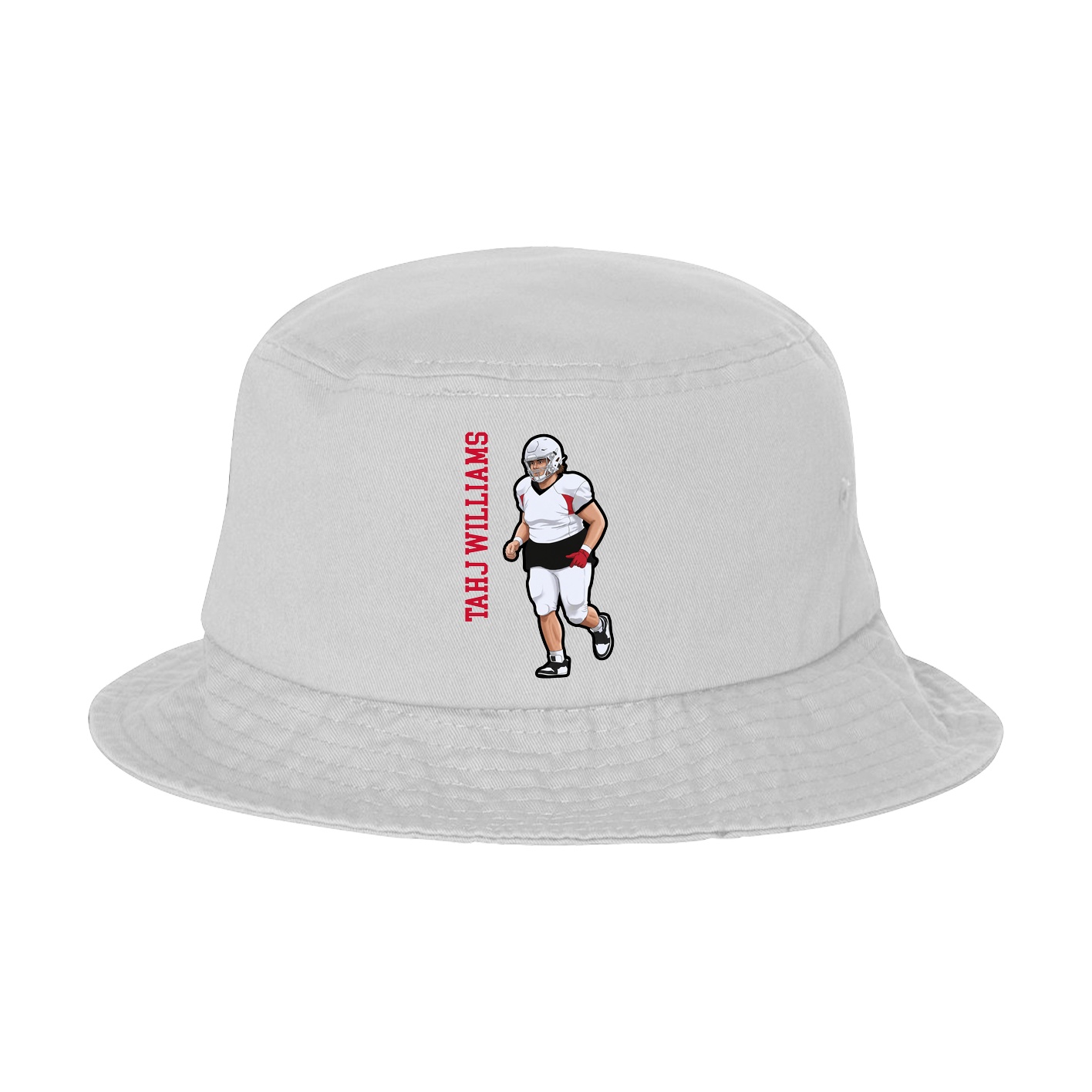 Bucket Cap — Name Vertical in White