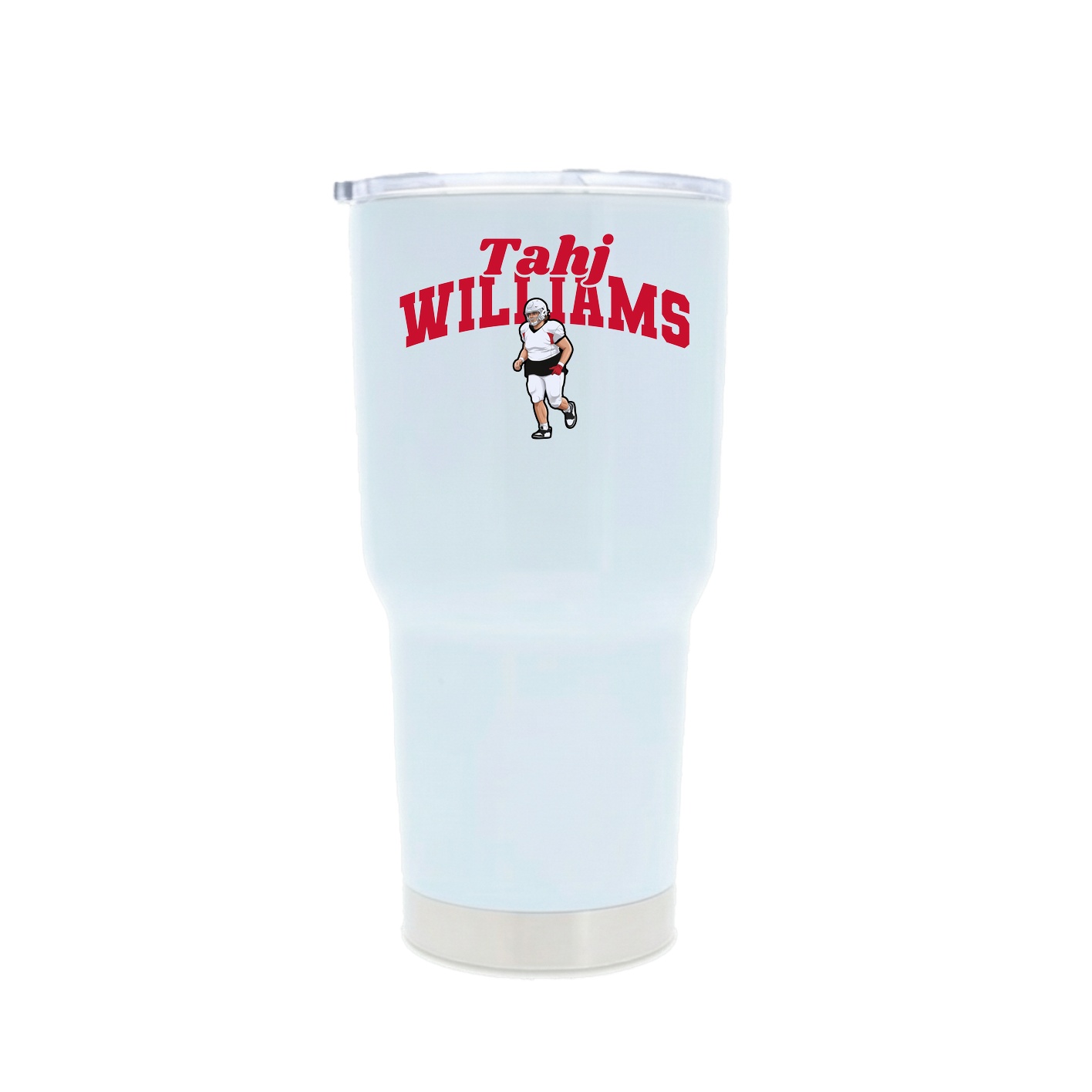 30oz Stainless Steel Tumbler — Signature Arch in White