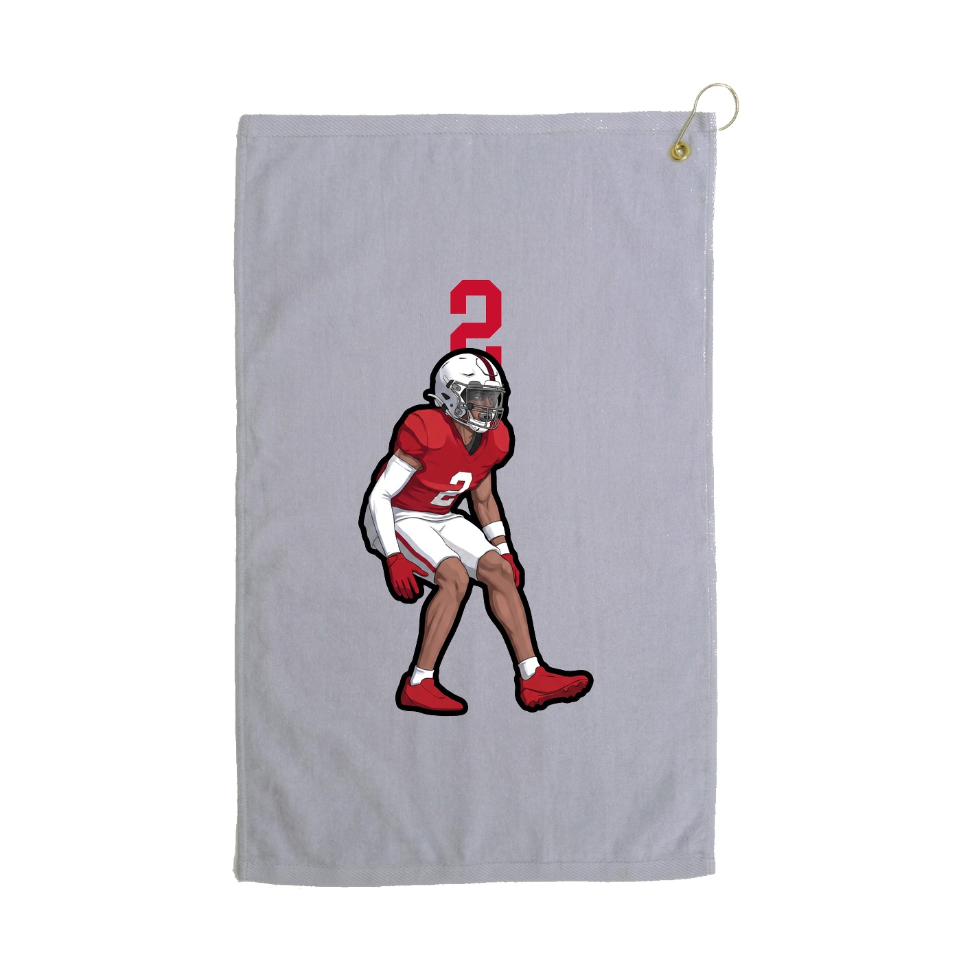 Golf Towel — Number Top in Grey