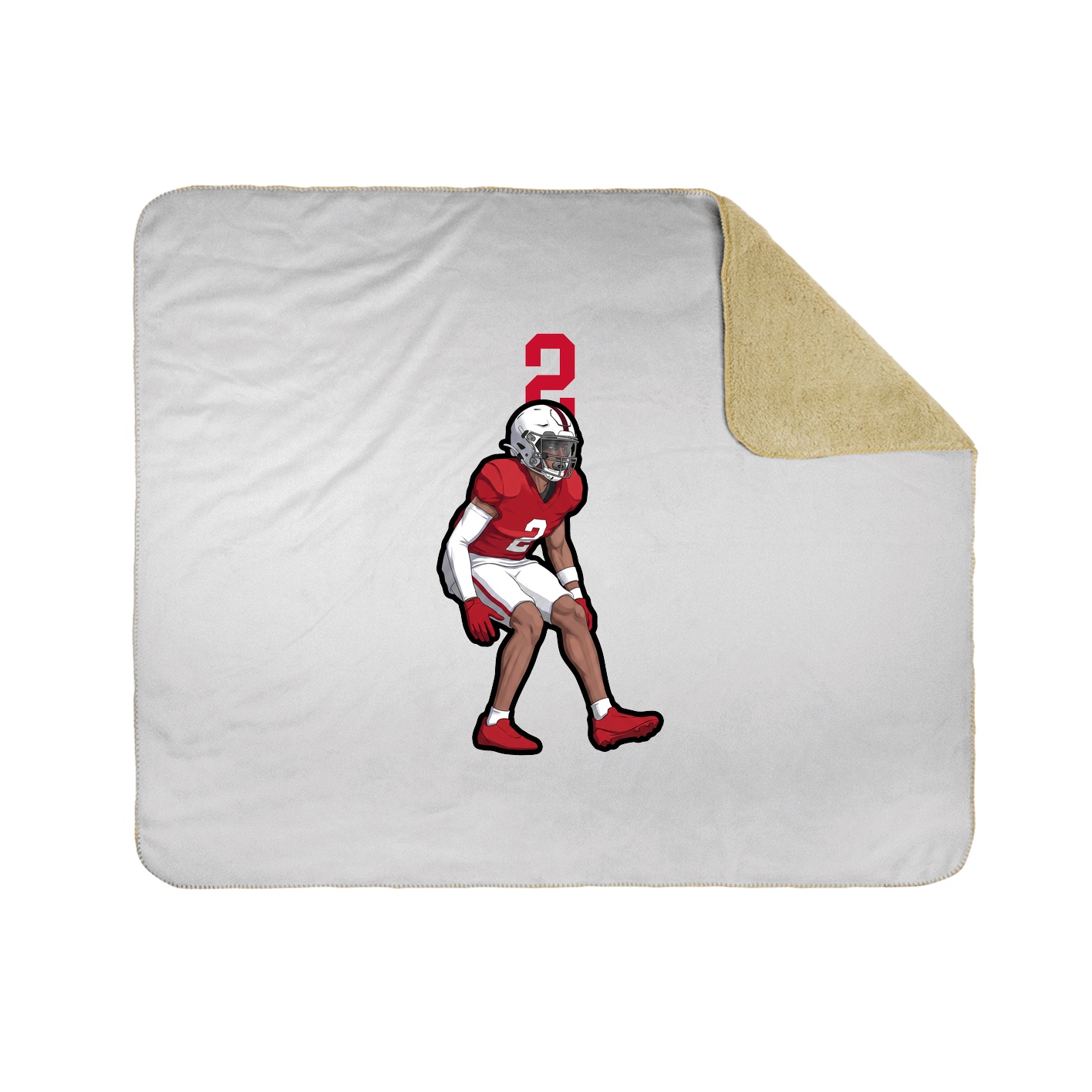 Throw Blanket — Number Top in White