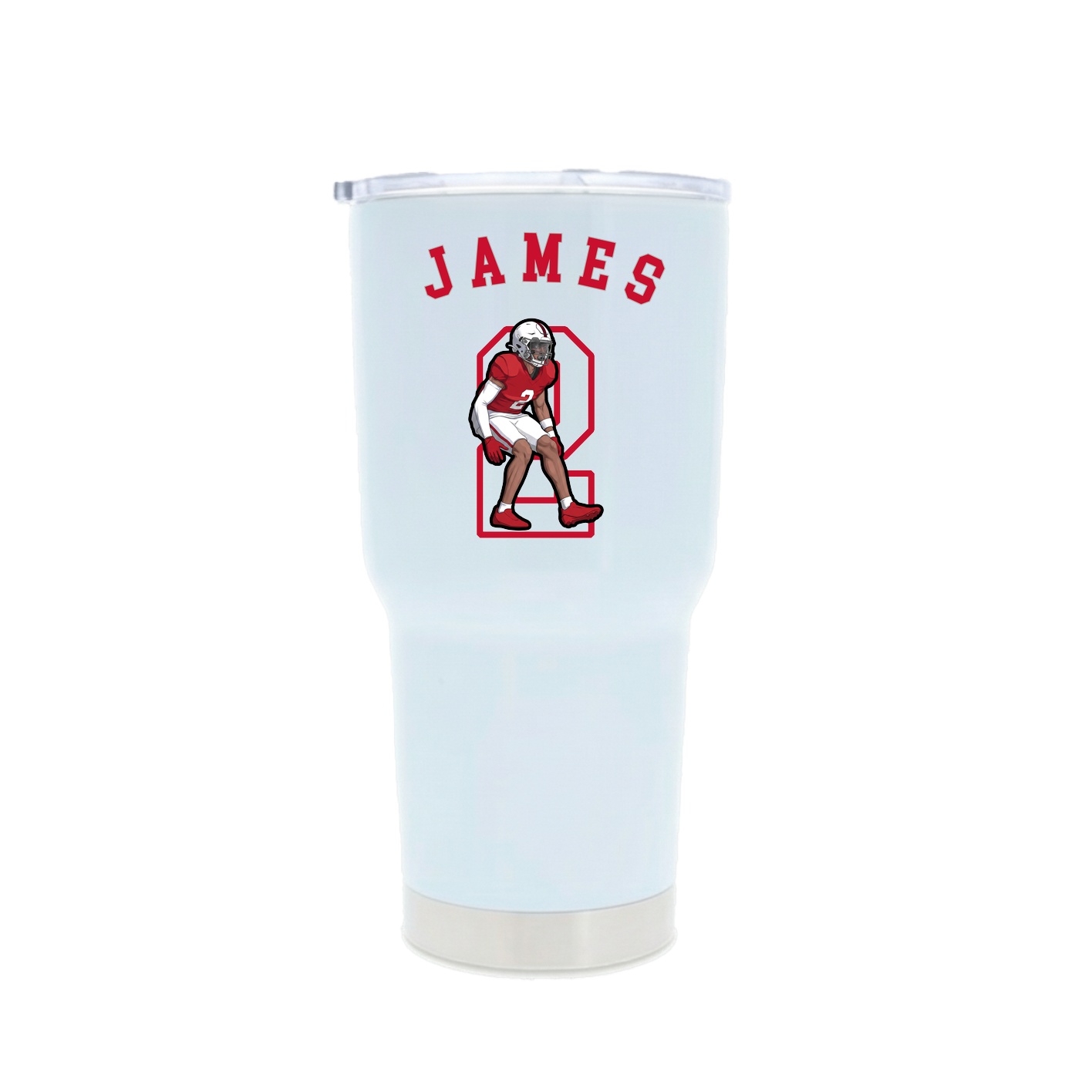 30oz Stainless Steel Tumbler — Shirsey Arch in White