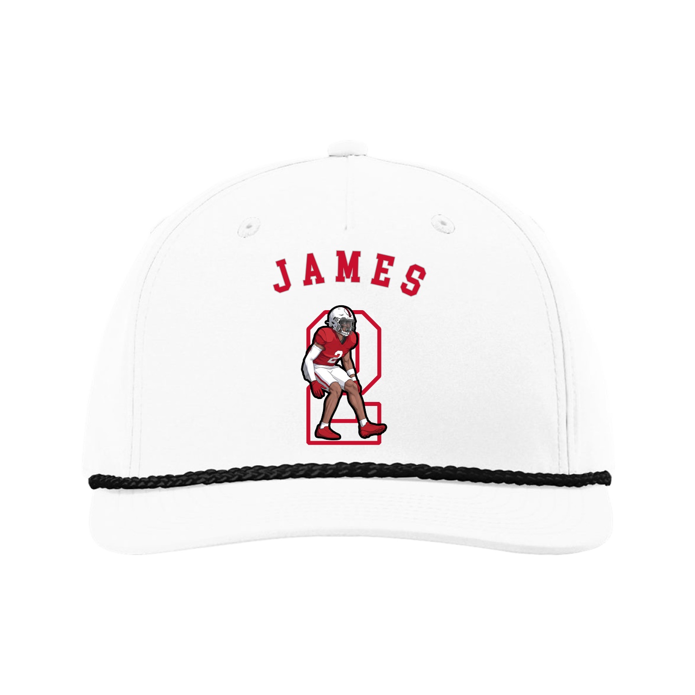 Five-Panel Classic Rope Cap — Shirsey Arch in White