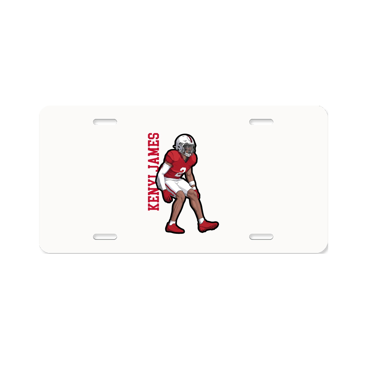 License Plate — Name Vertical in Classic