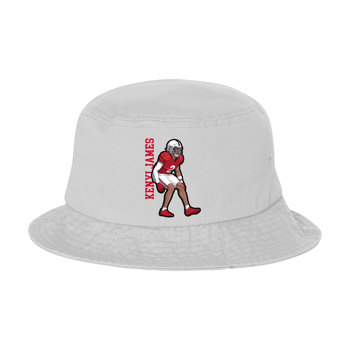 Bucket Cap — Name Vertical in White
