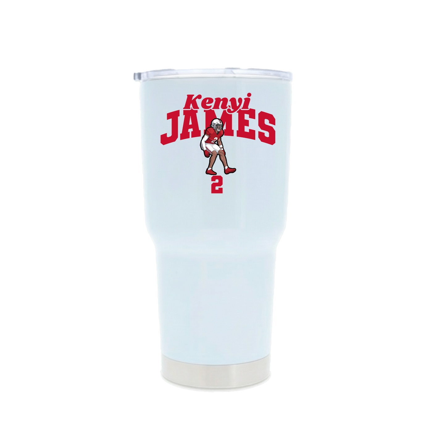 30oz Stainless Steel Tumbler — Signature Arch in White