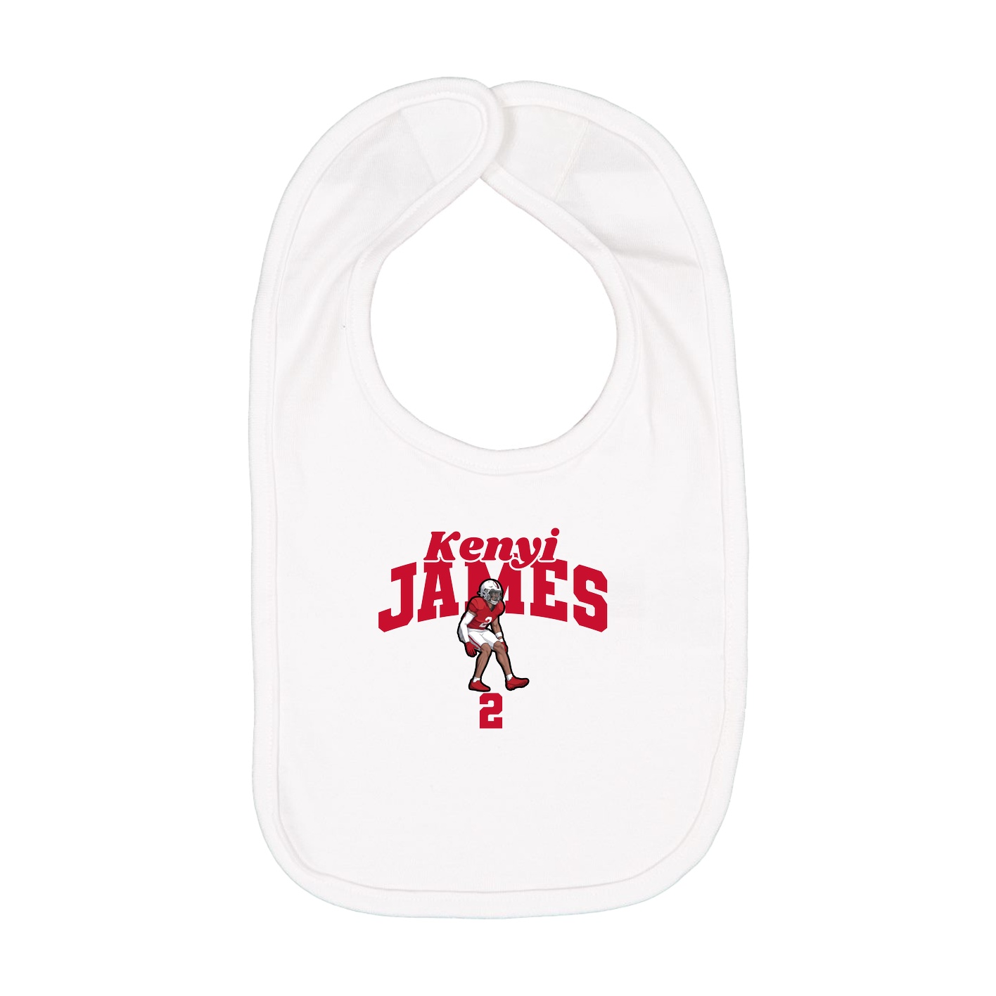 Infant Bib — Signature Arch in White
