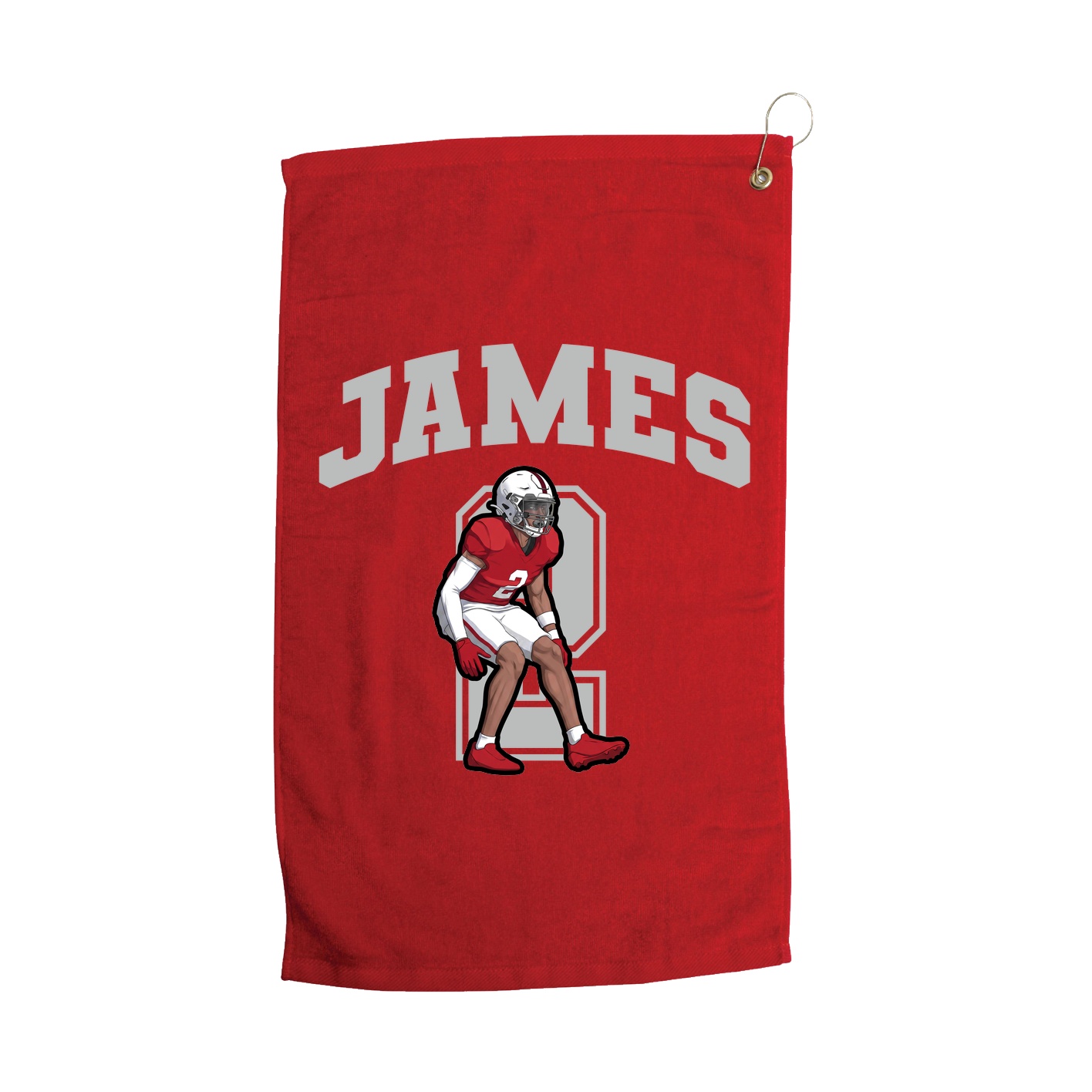 Golf Towel — Number in Red