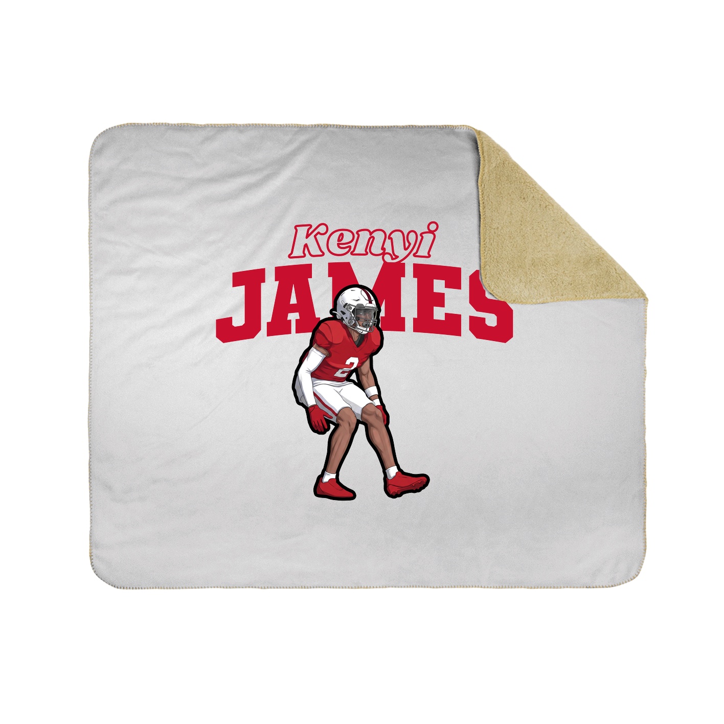 Throw Blanket — Name Arch in White