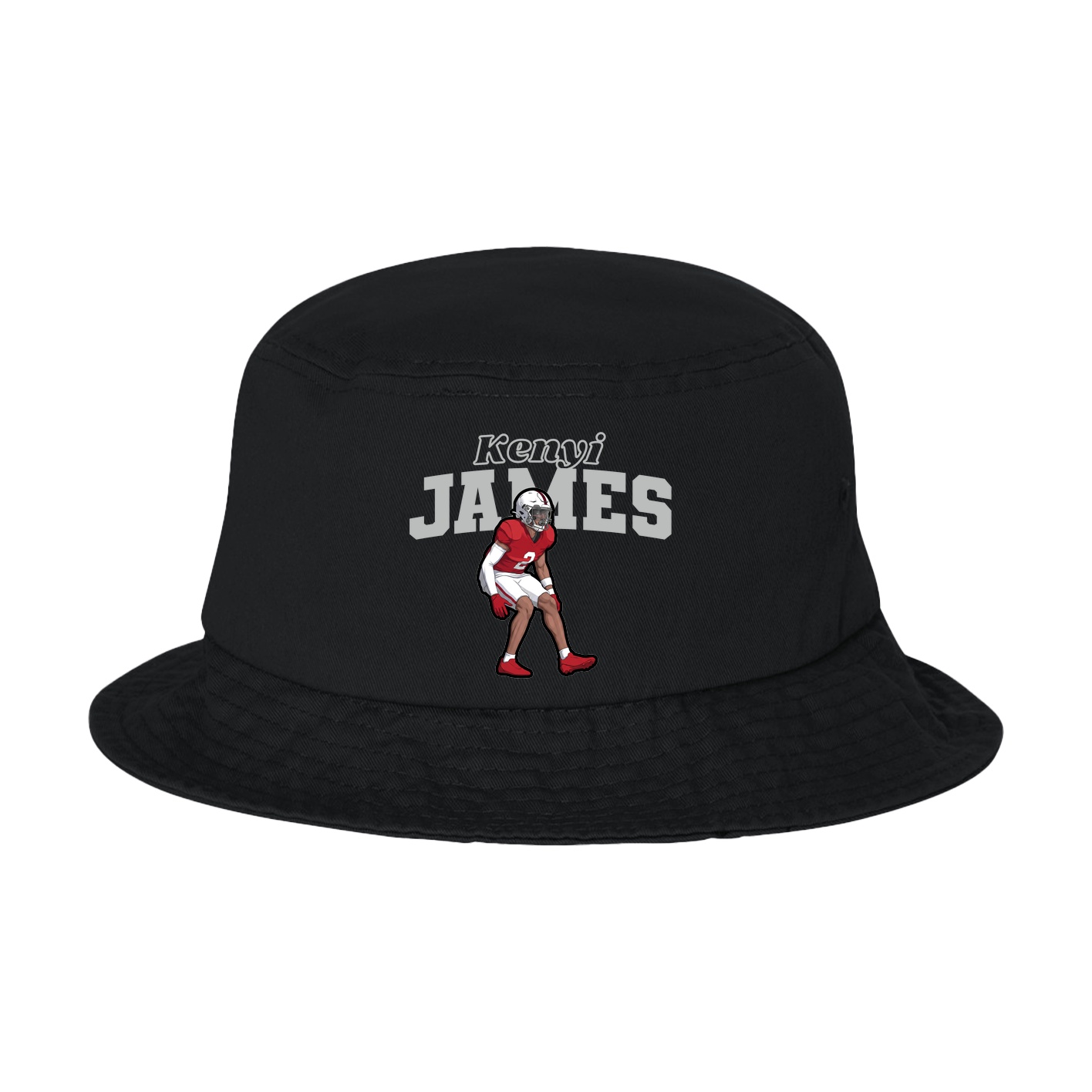 Bucket Cap — Name Arch in Black