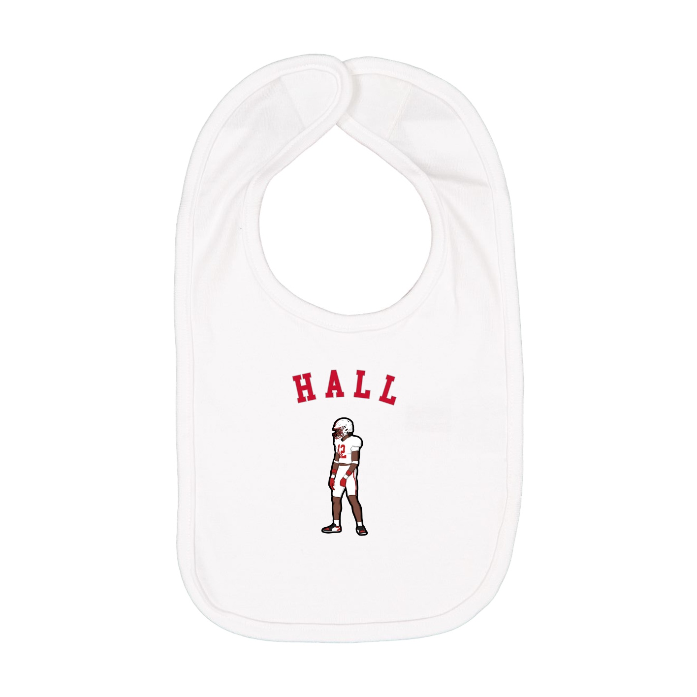 Infant Bib — Shirsey Arch in White