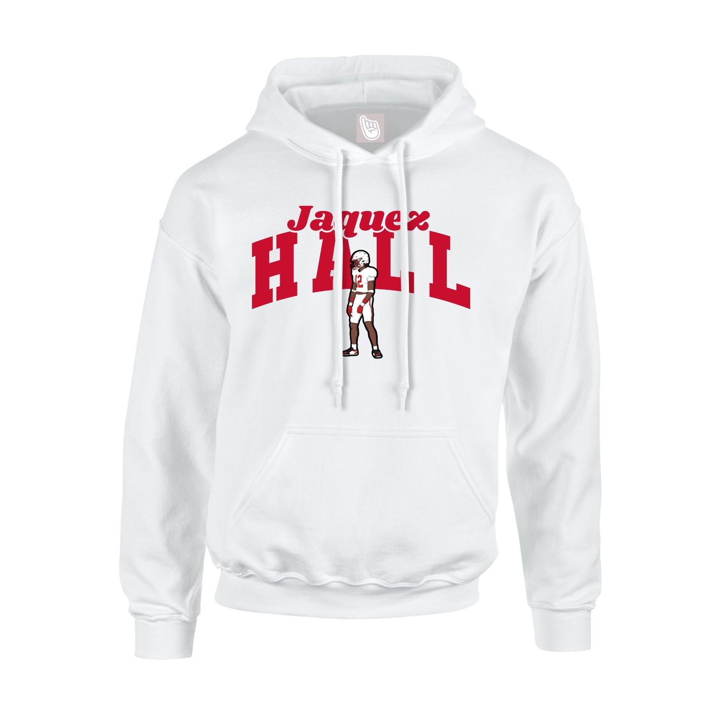 Hoodie — Signature Arch in White