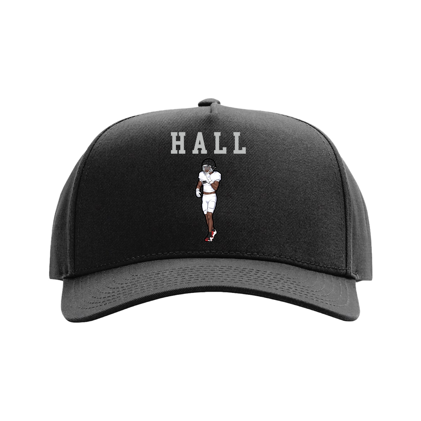 Full Fabric Five-Panel Champ Cap — Shirsey in Black