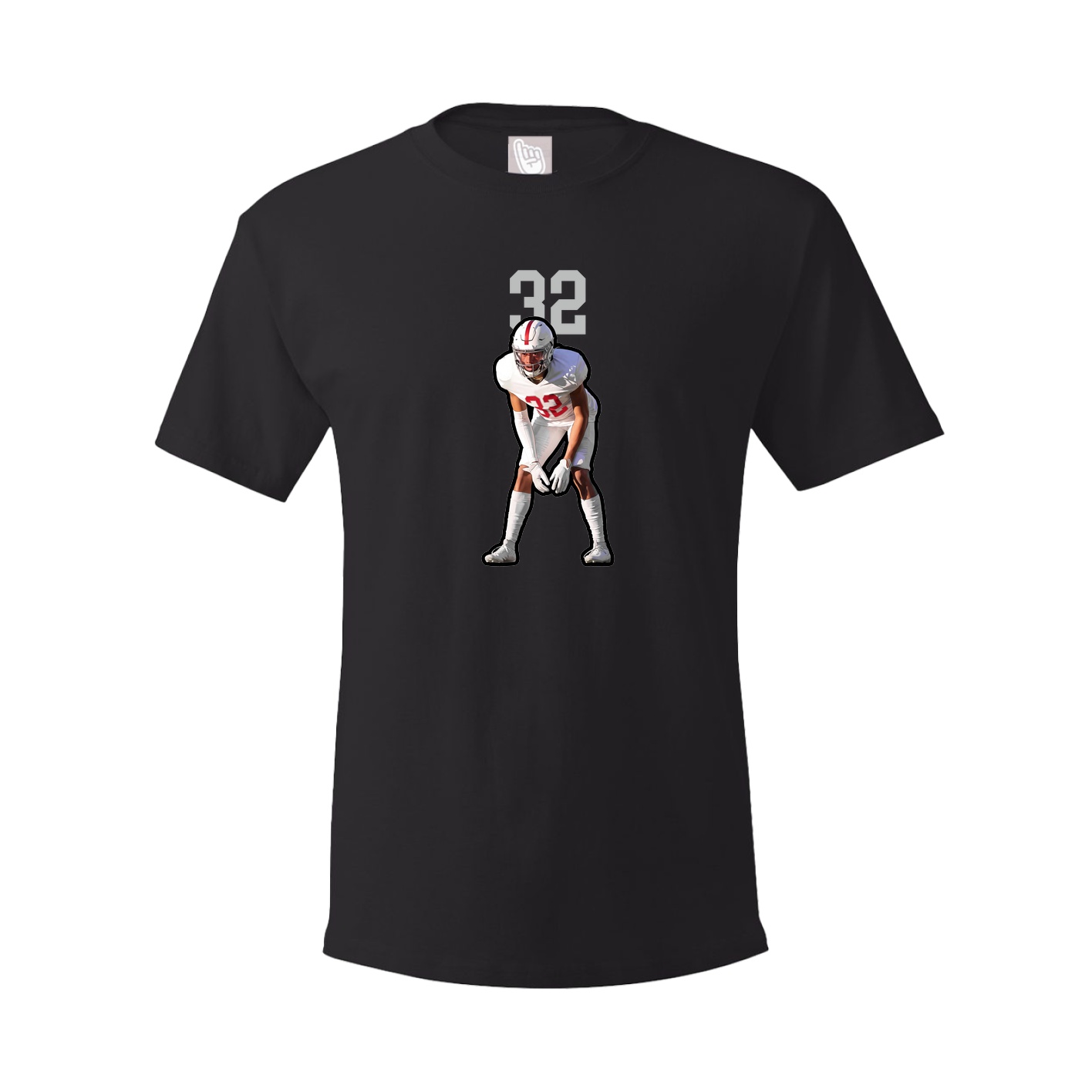 Youth Tee — Number Top in Black