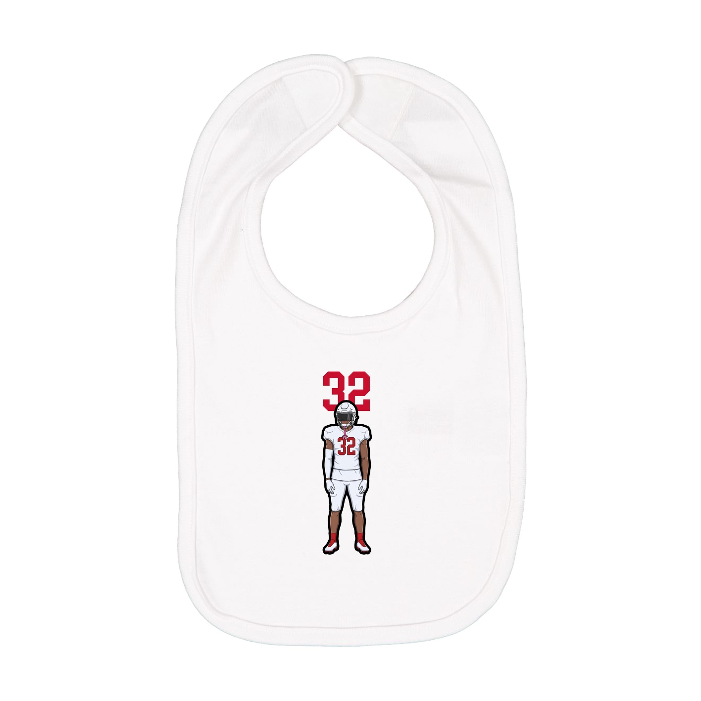 Infant Bib — Number Top in White