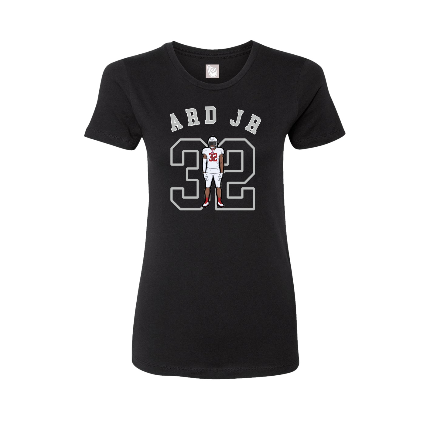 Fitted Women's Tee — Shirsey Arch in Black
