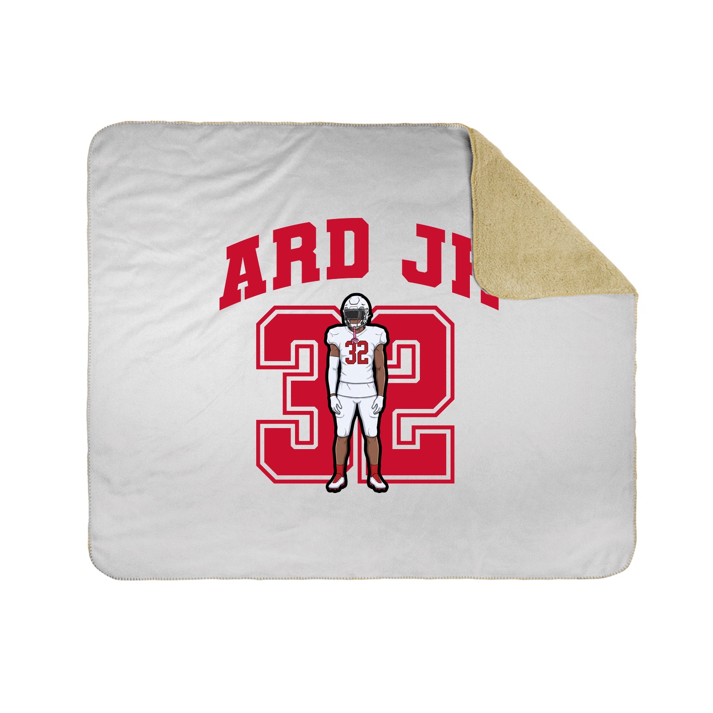 Throw Blanket — Number in White