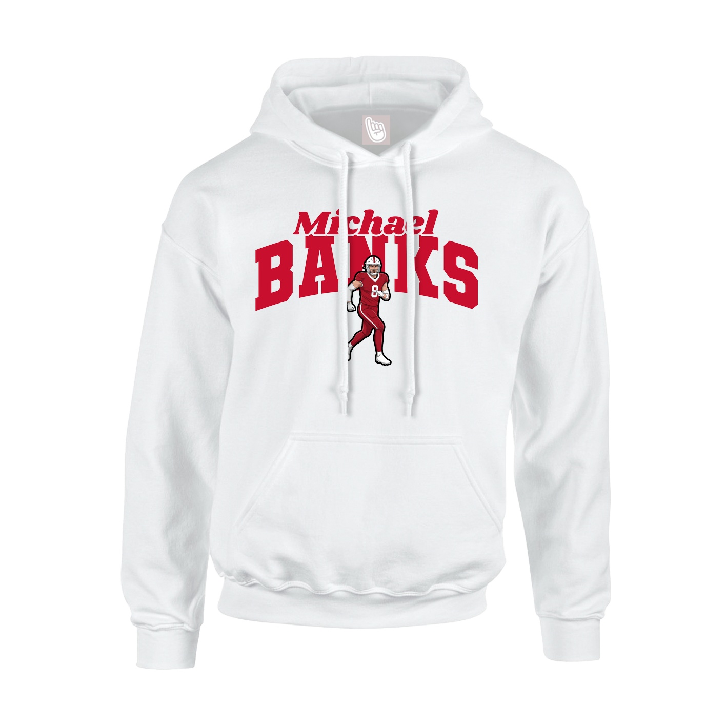 Youth Hoodie — Signature Arch in White