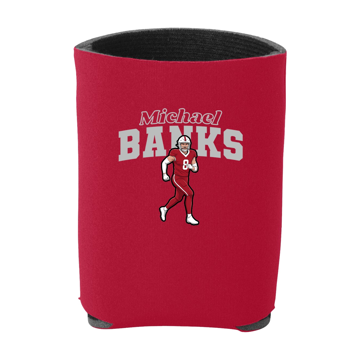 Can Holder — Name Arch in Red