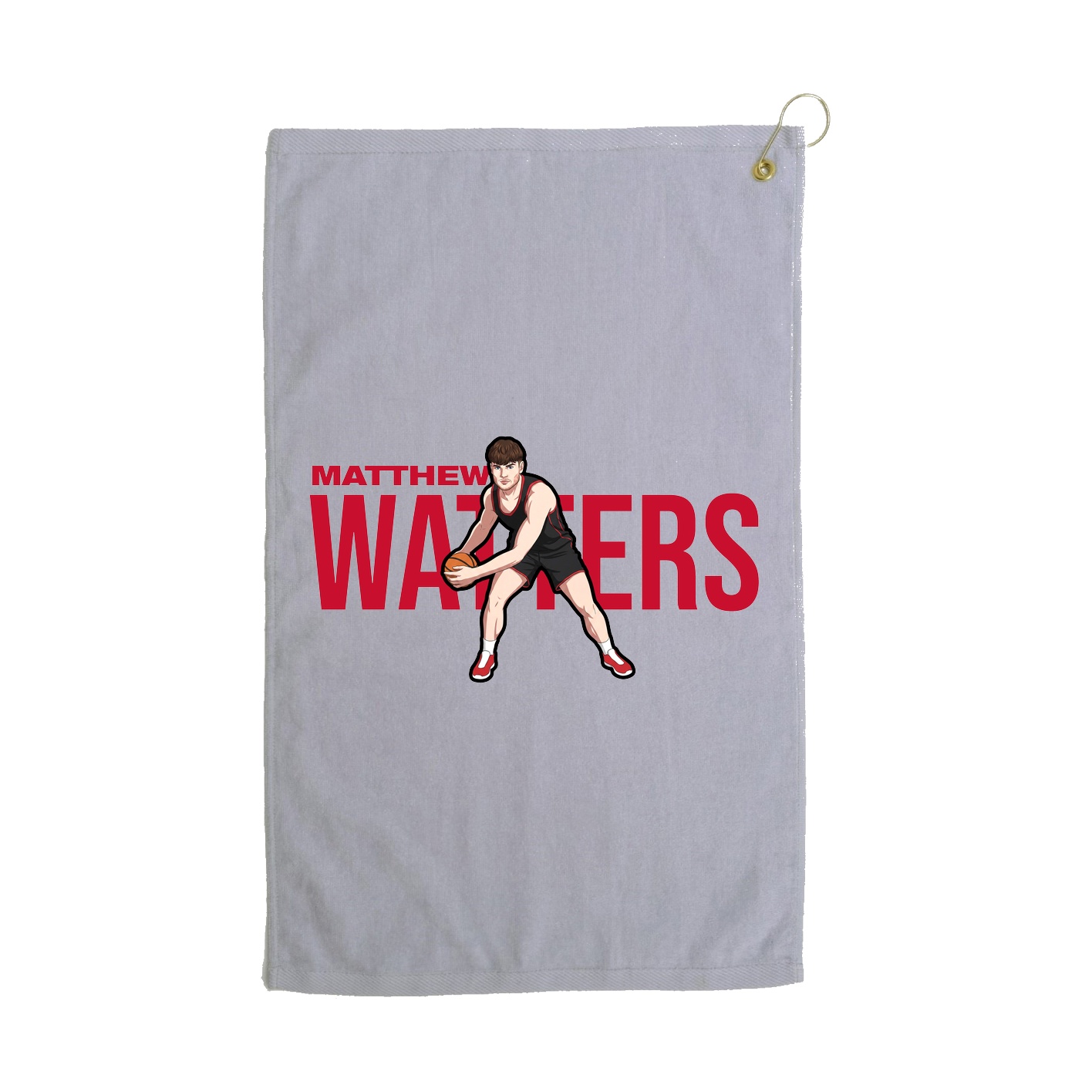 Golf Towel — Player Name in Grey