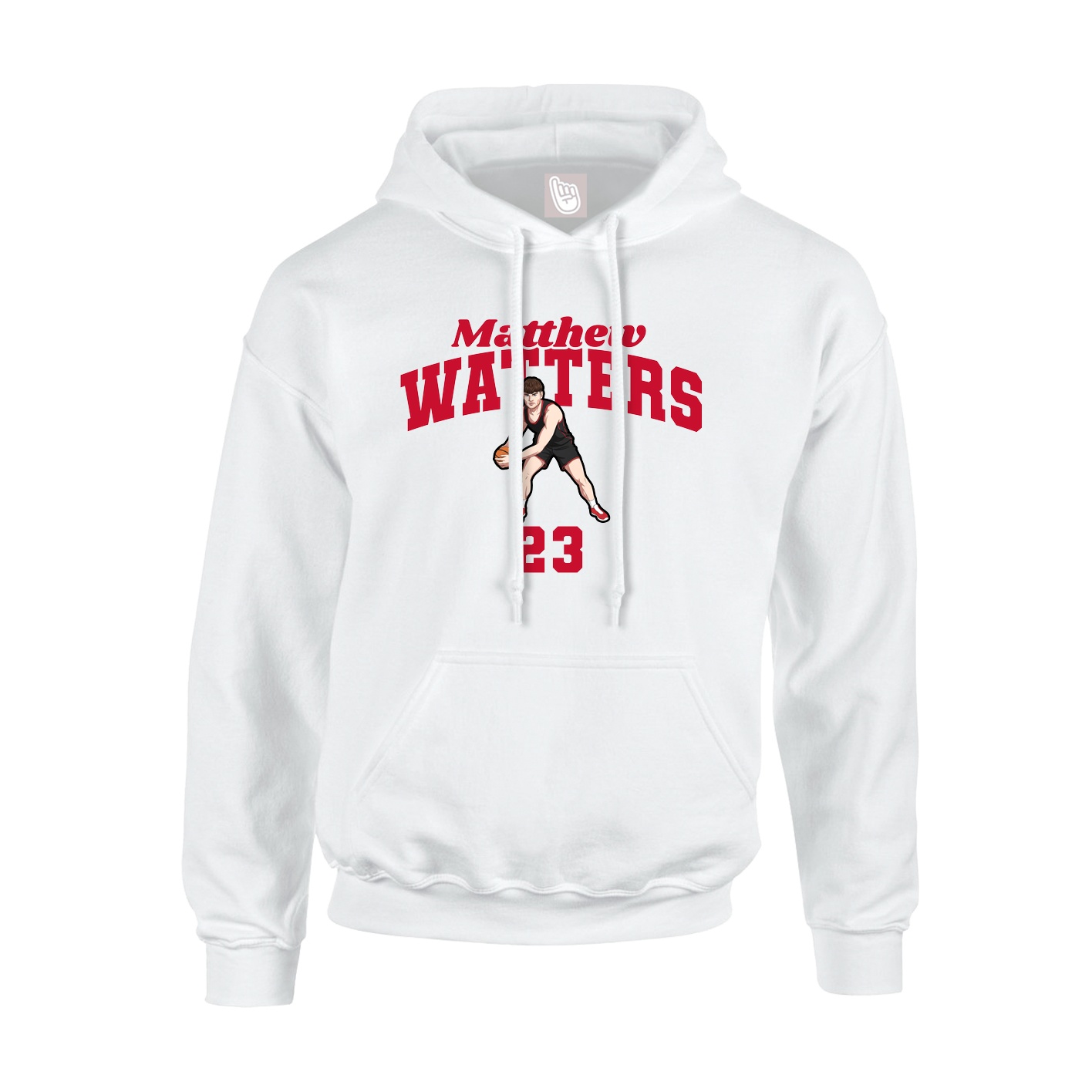 Hoodie — Signature Arch in White