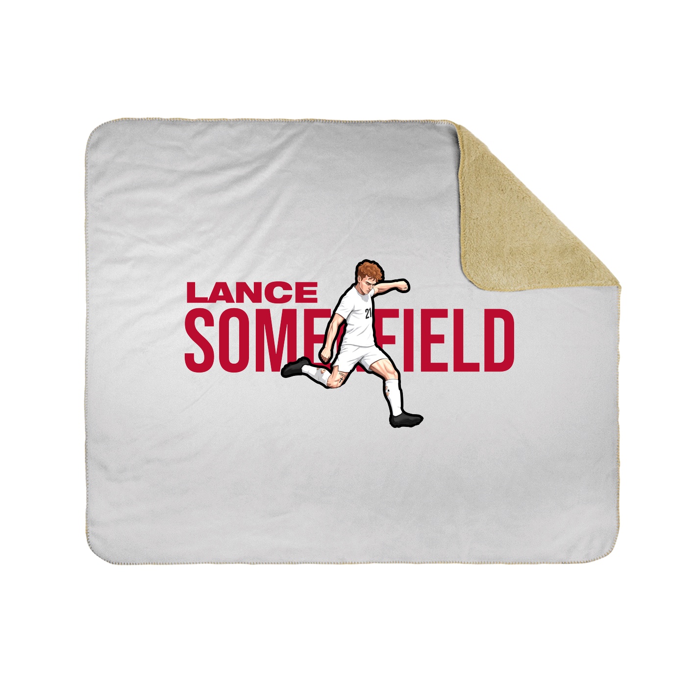 Throw Blanket — Player Name in White