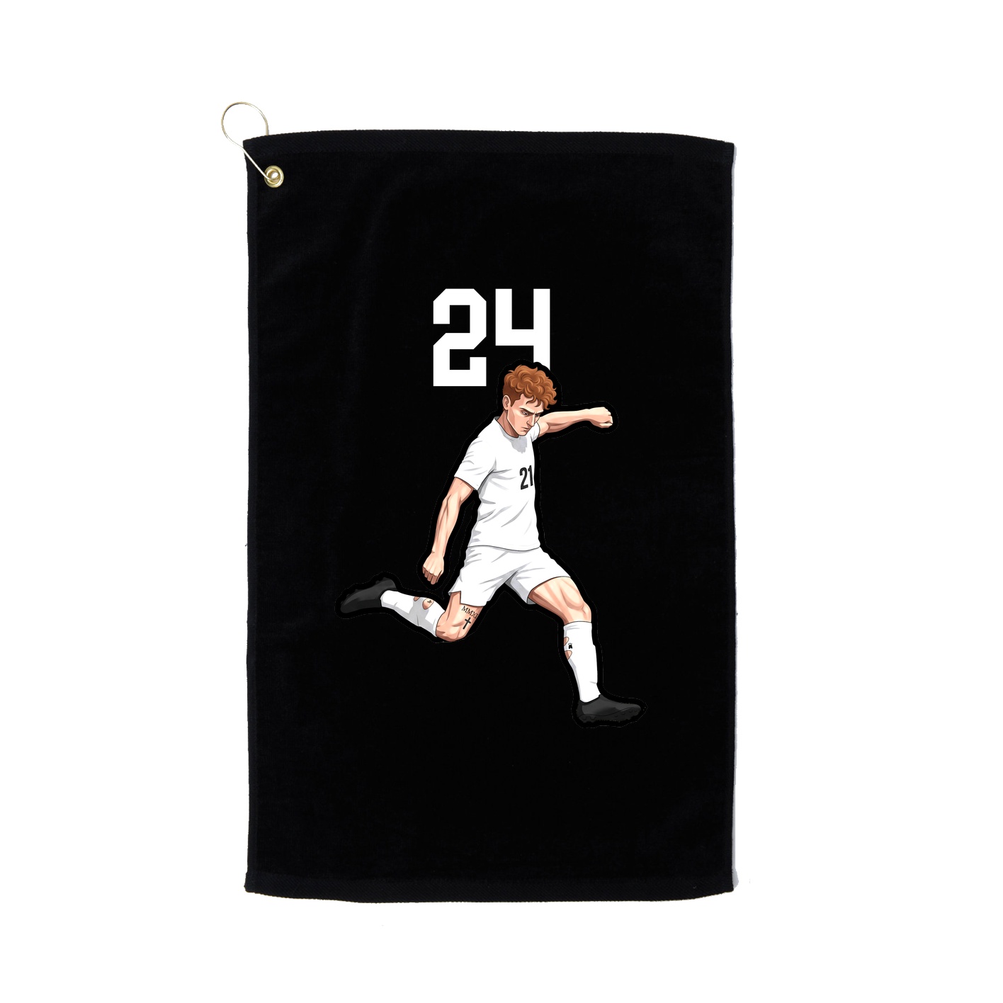 Golf Towel — Number Top in Black