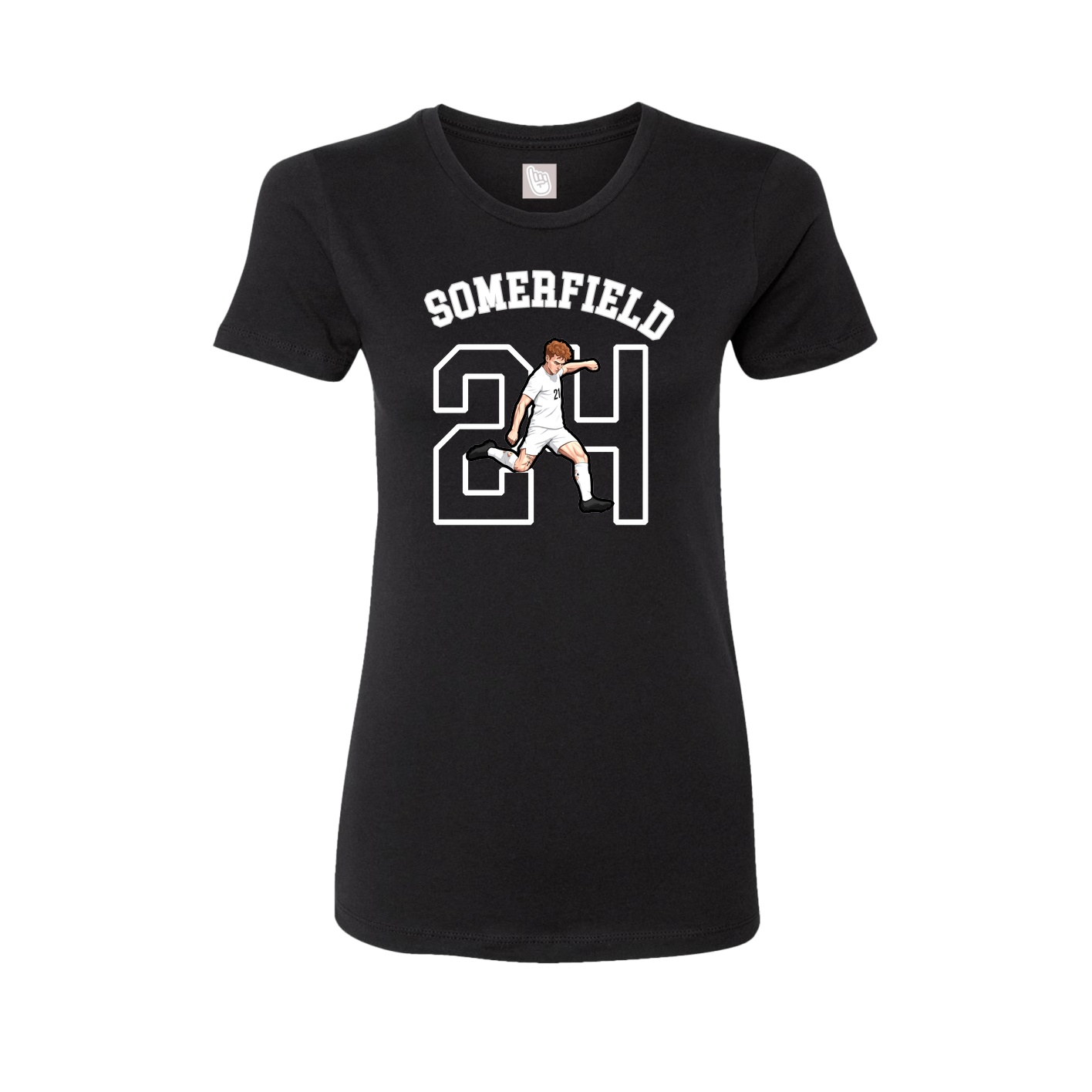 Fitted Women's Tee — Shirsey Arch in Black