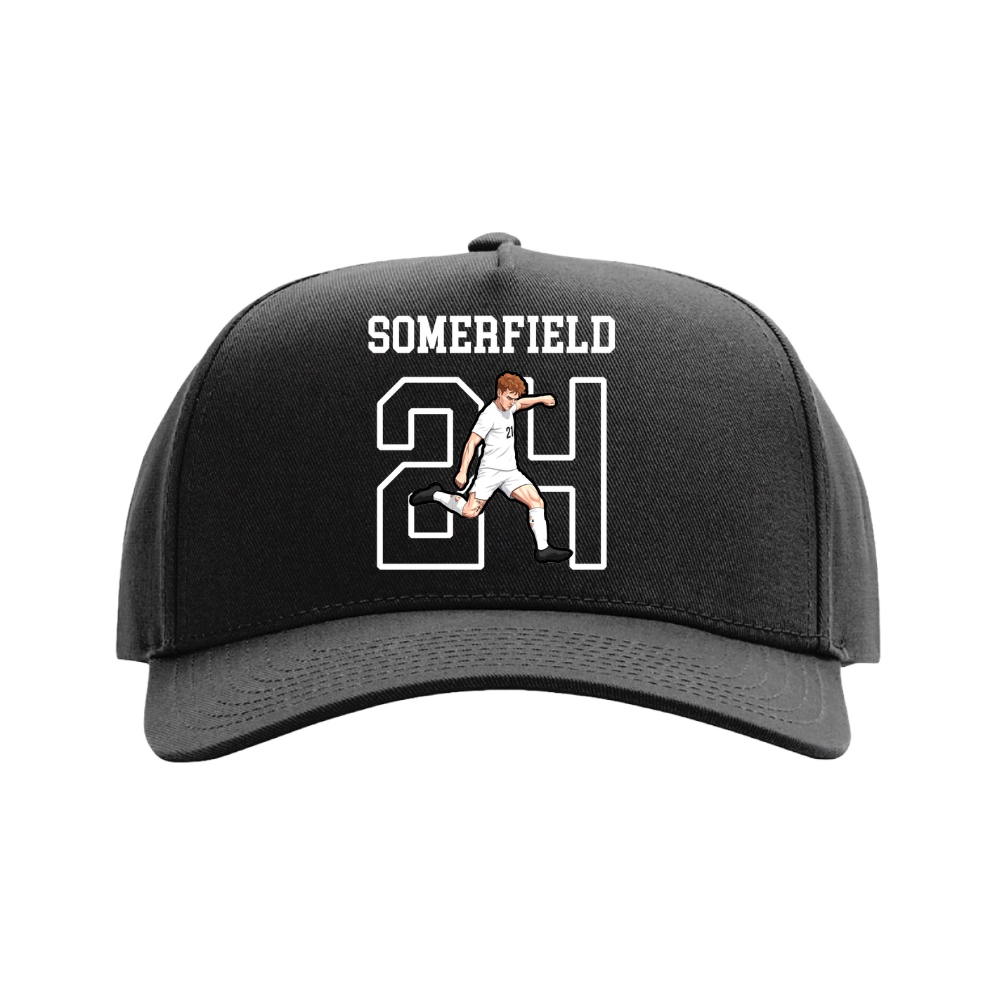 Full Fabric Five-Panel Champ Cap — Shirsey in Black