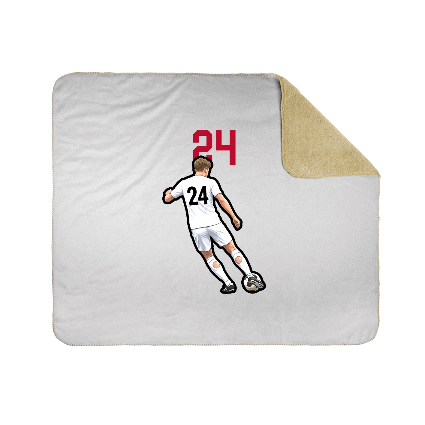 Throw Blanket — Number Top in White