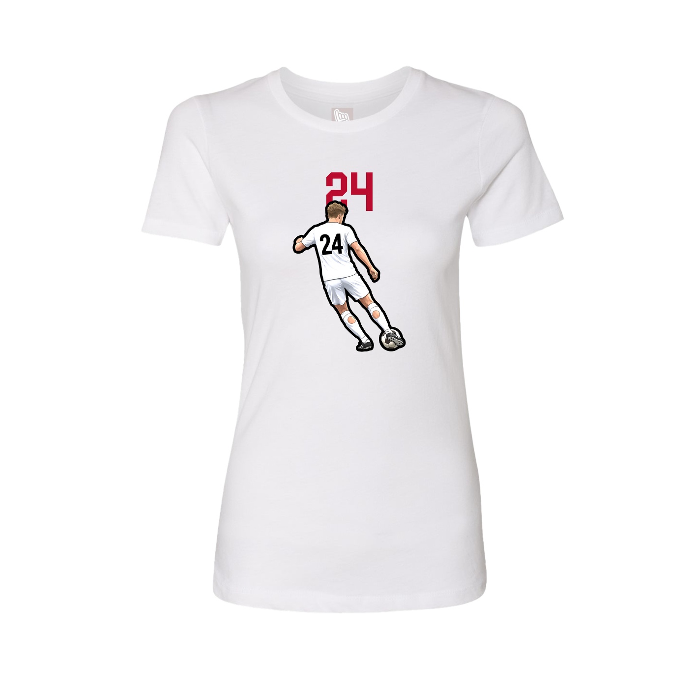 Fitted Women's Tee — Number Top in White