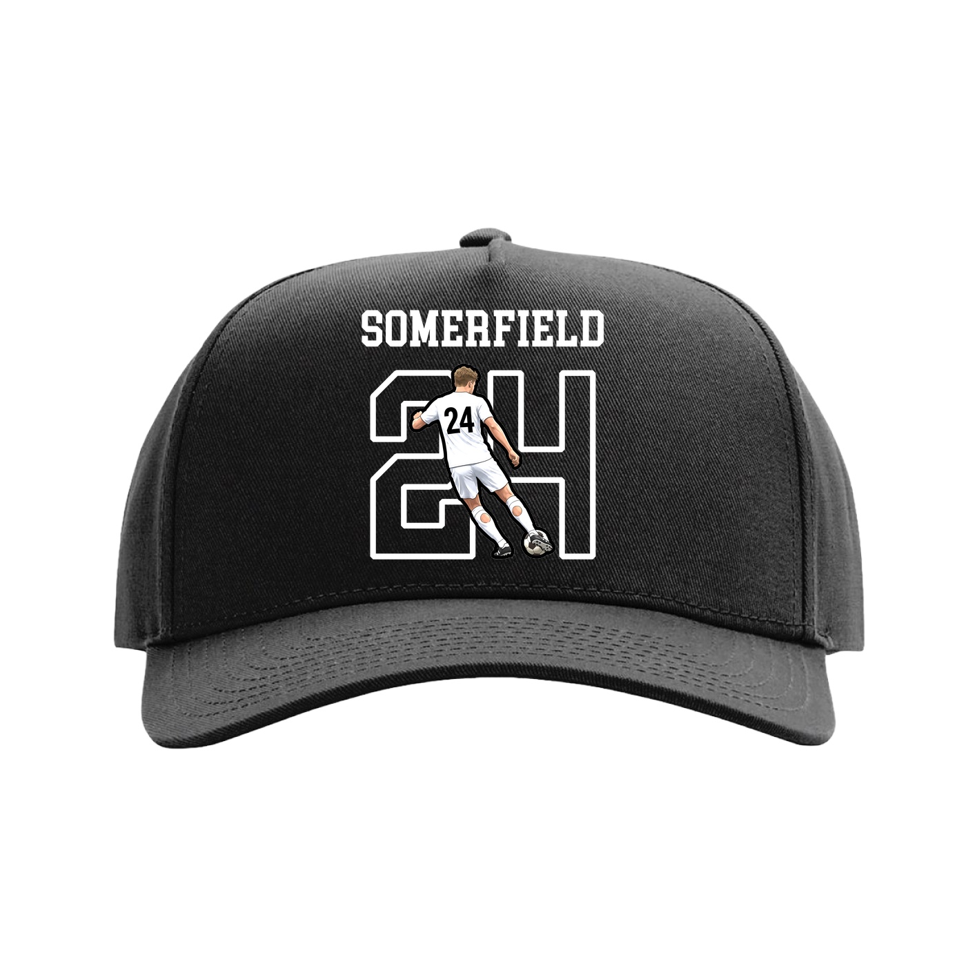 Full Fabric Five-Panel Champ Cap — Shirsey in Black