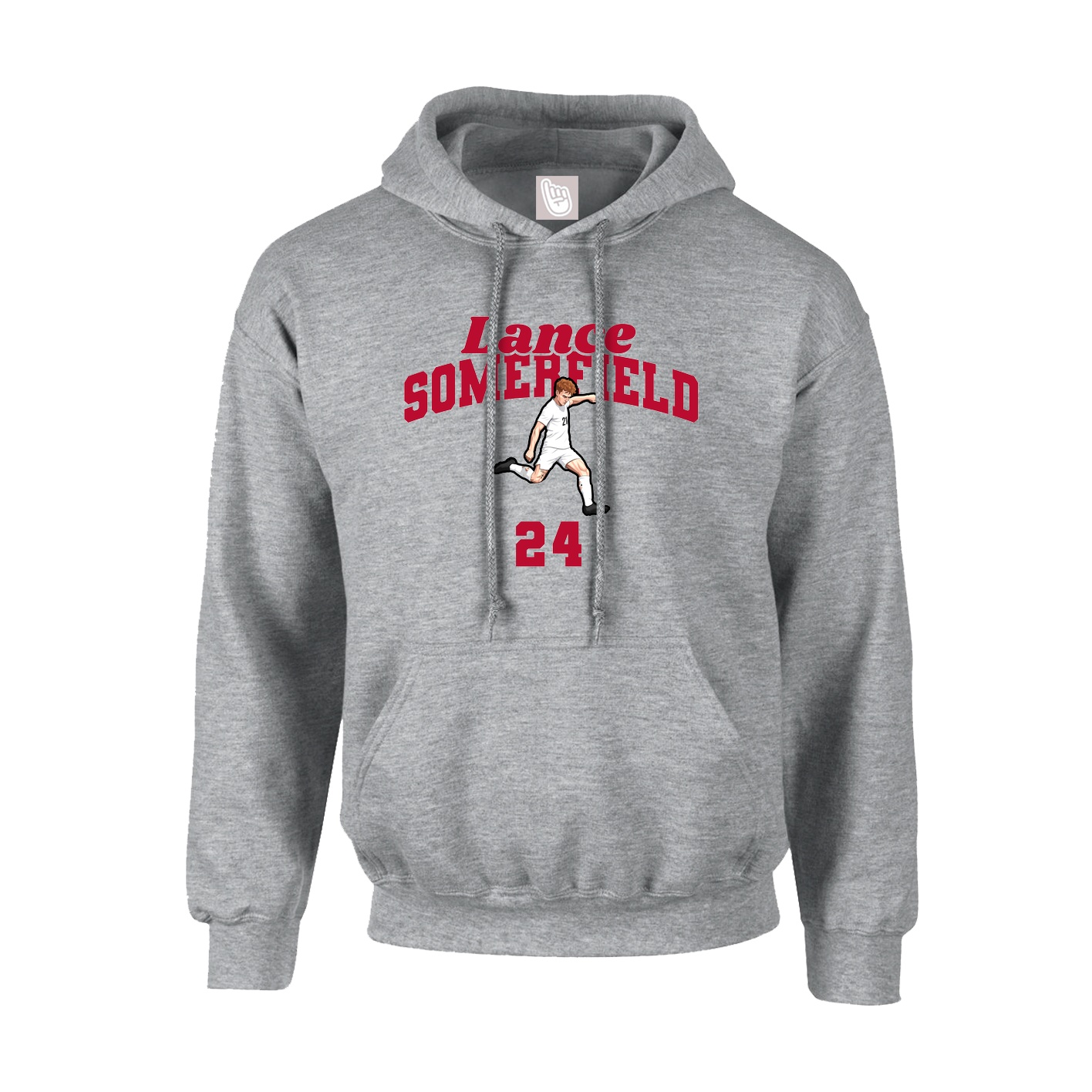 Youth Hoodie — Signature Arch in Grey