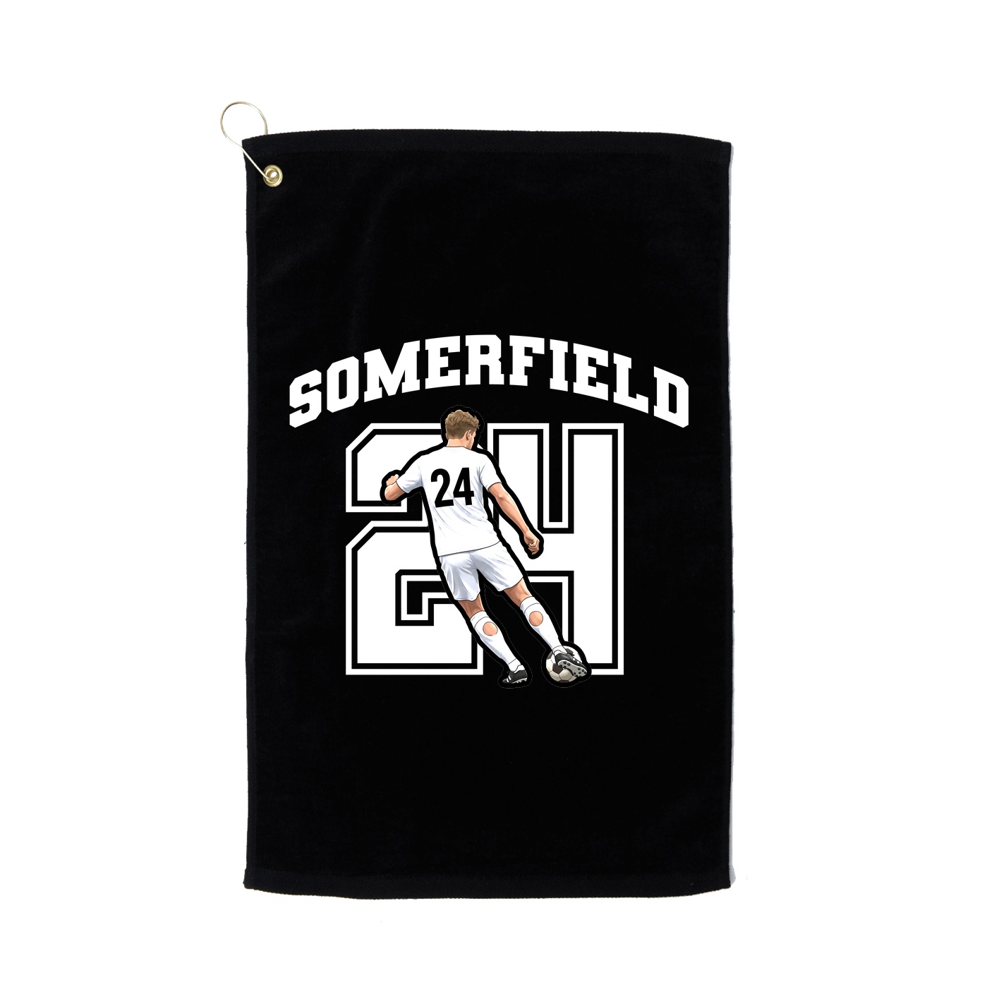 Golf Towel — Number in Black