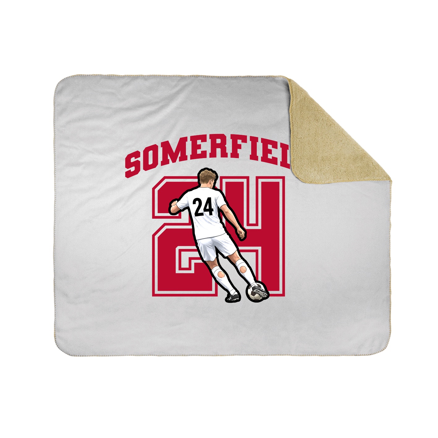 Throw Blanket — Number in White