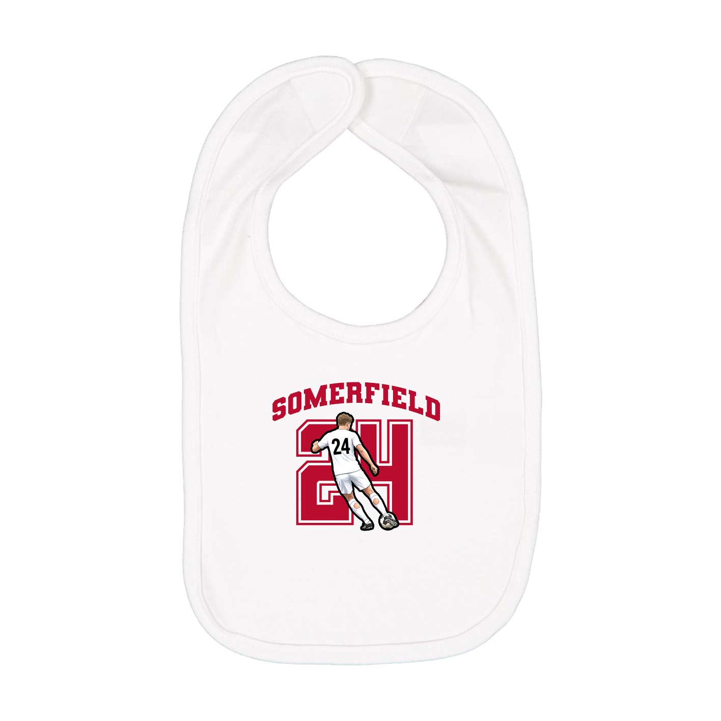 Infant Bib — Number in White