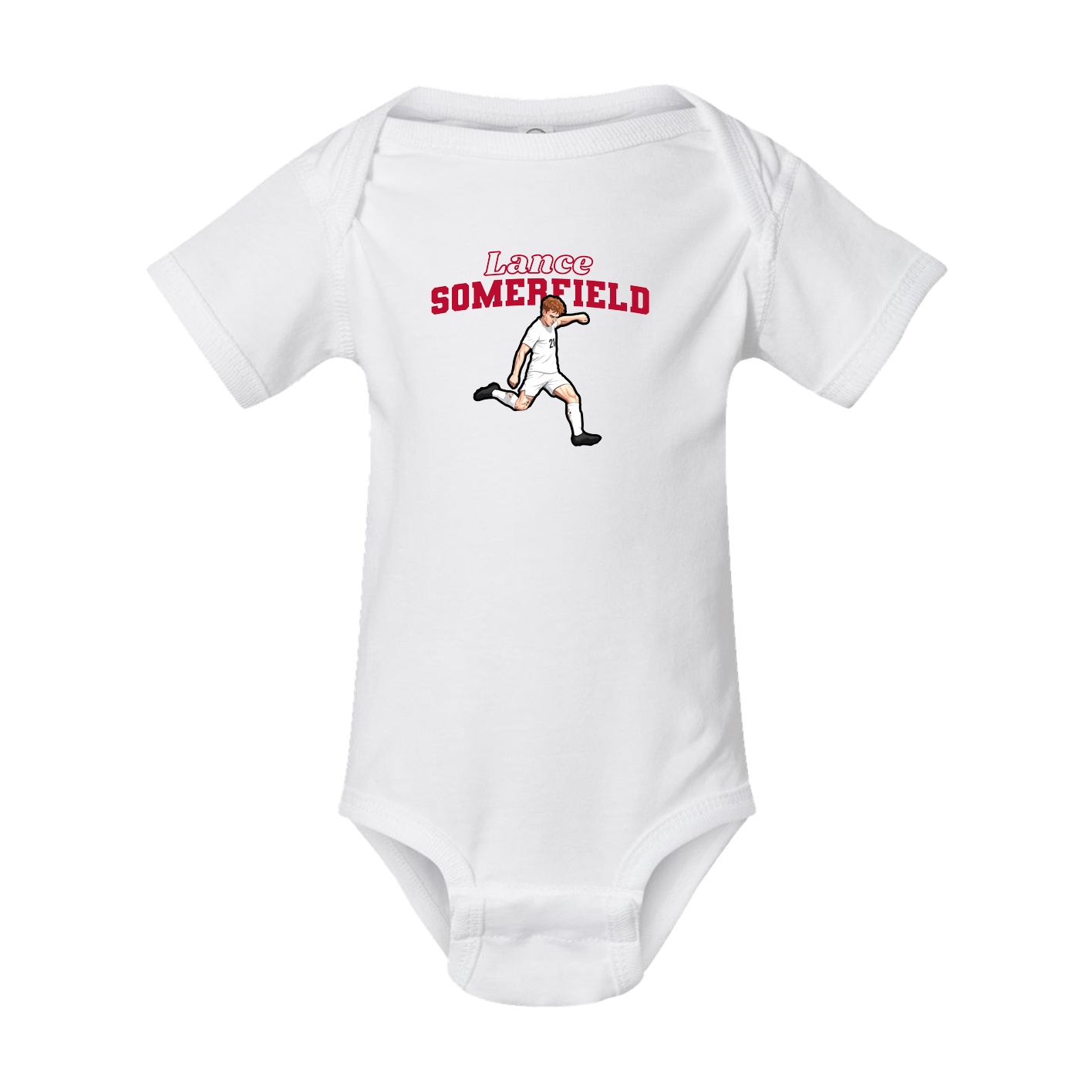 Baby Onesie — Name Arch in White