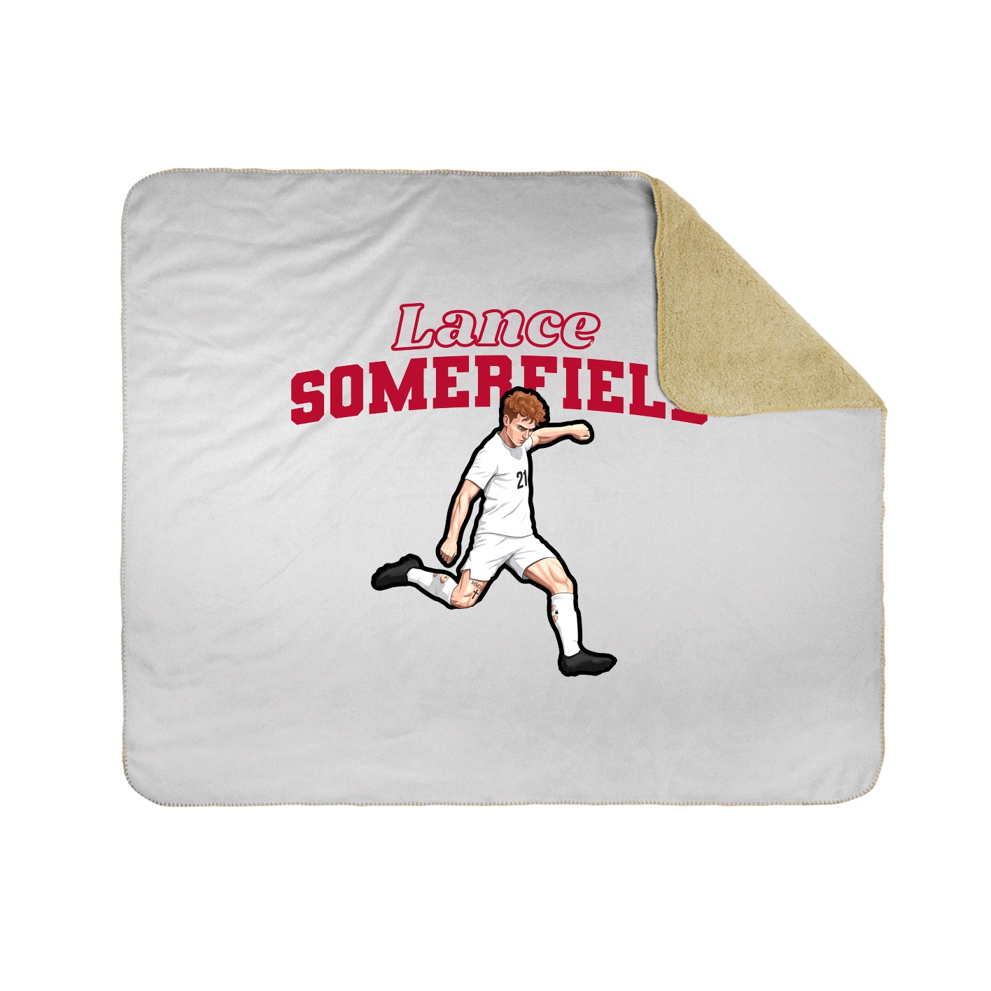Throw Blanket — Name Arch in White