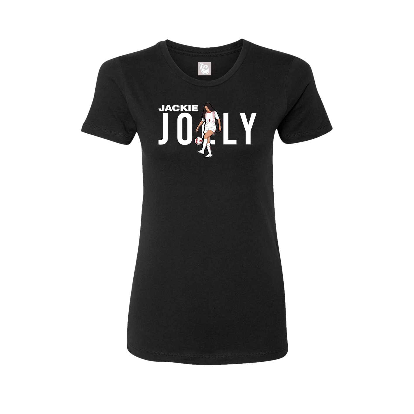 Fitted Women's Tee — Player Name in Black