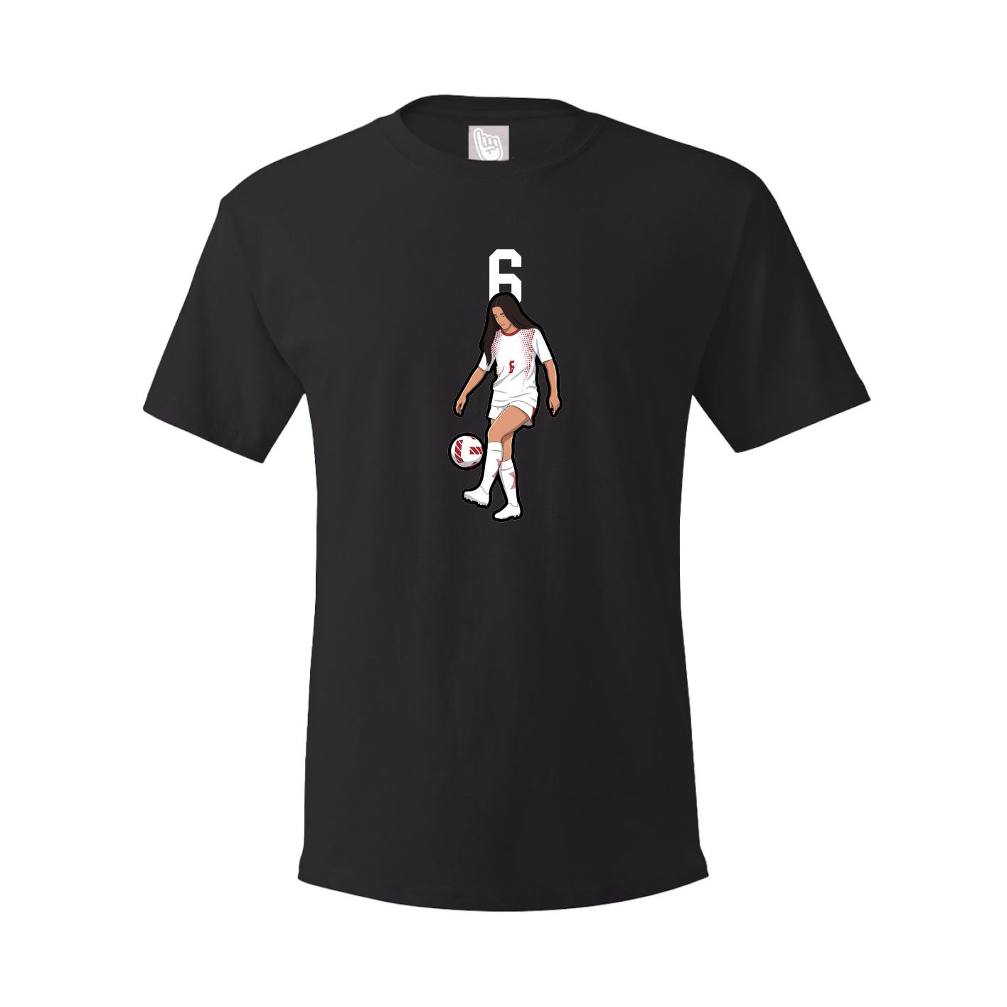 Youth Tee — Number Top in Black