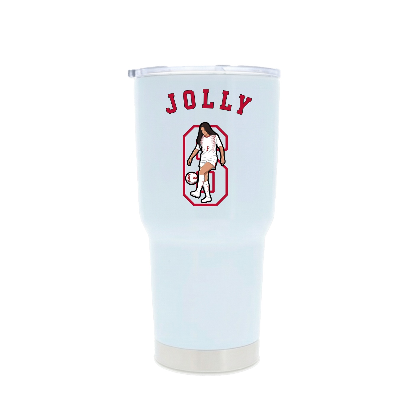 30oz Stainless Steel Tumbler — Shirsey Arch in White