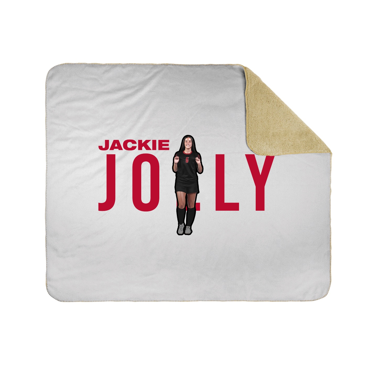 Throw Blanket — Player Name in White
