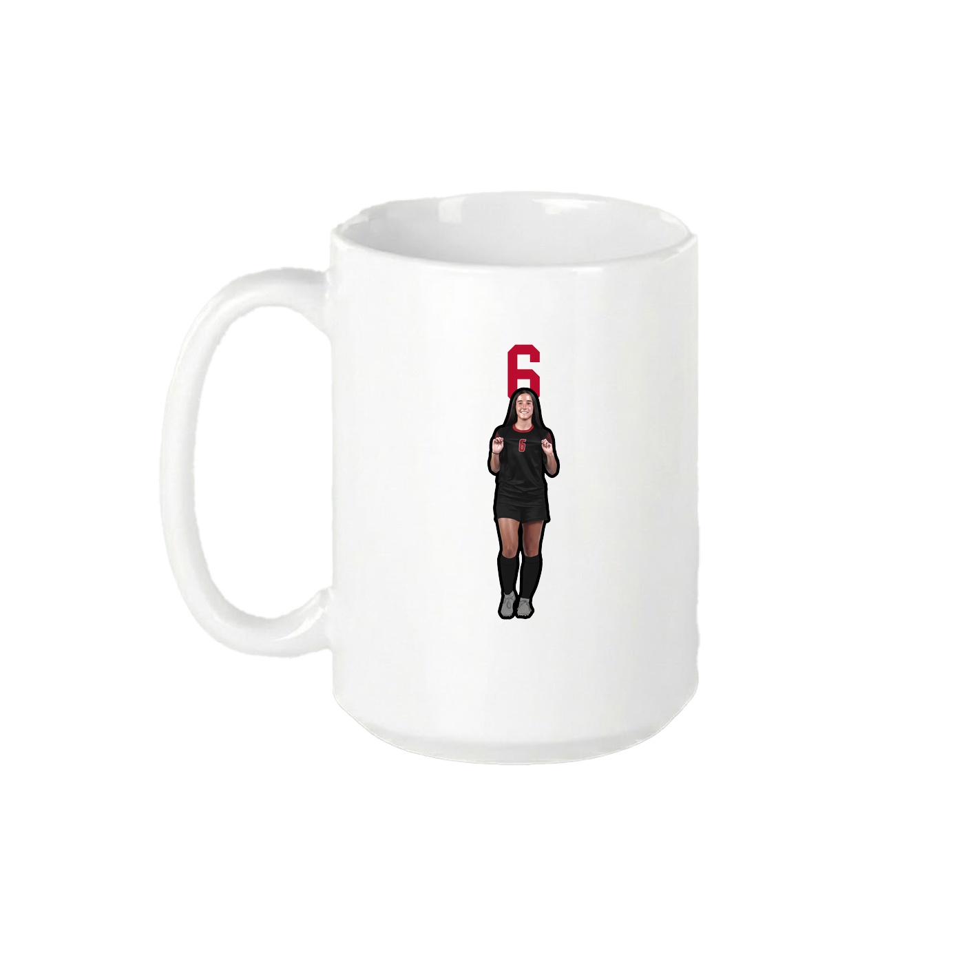 15oz Coffee Mug — Number Top in White