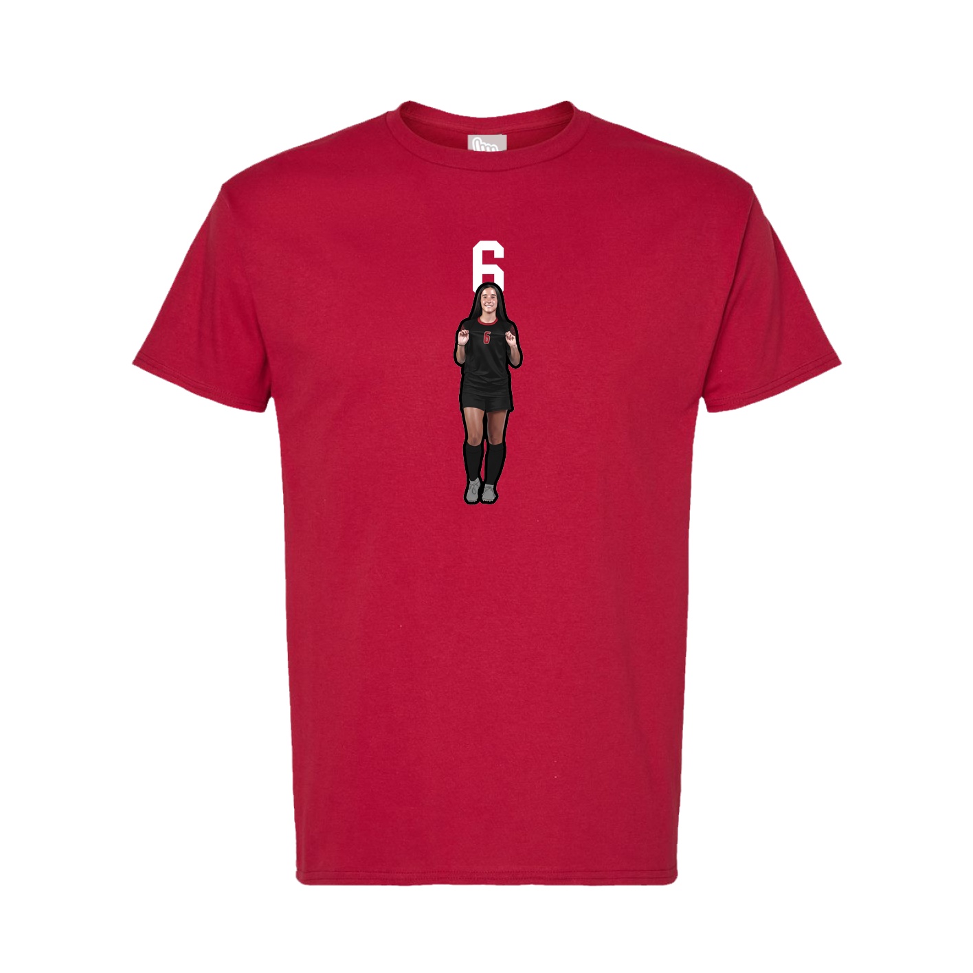 Tee — Number Top in Crimson