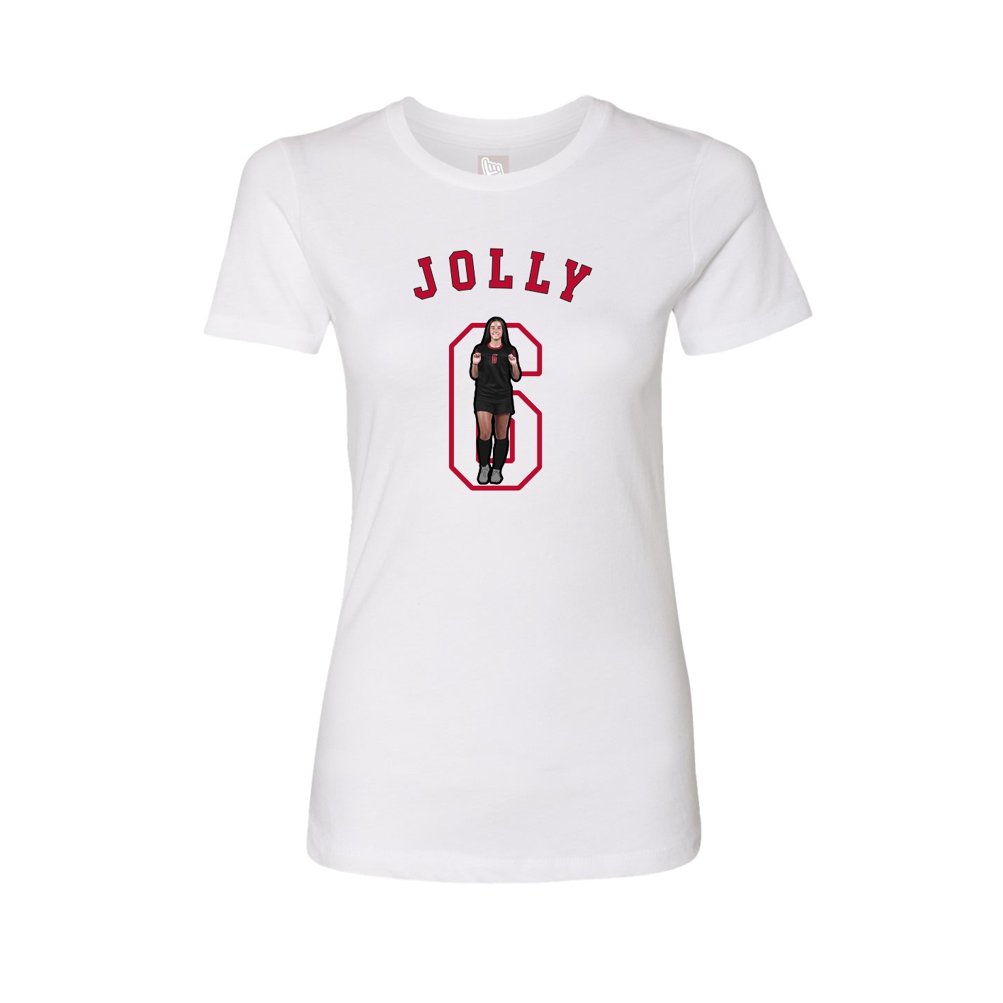 Fitted Women's Tee — Shirsey Arch in White