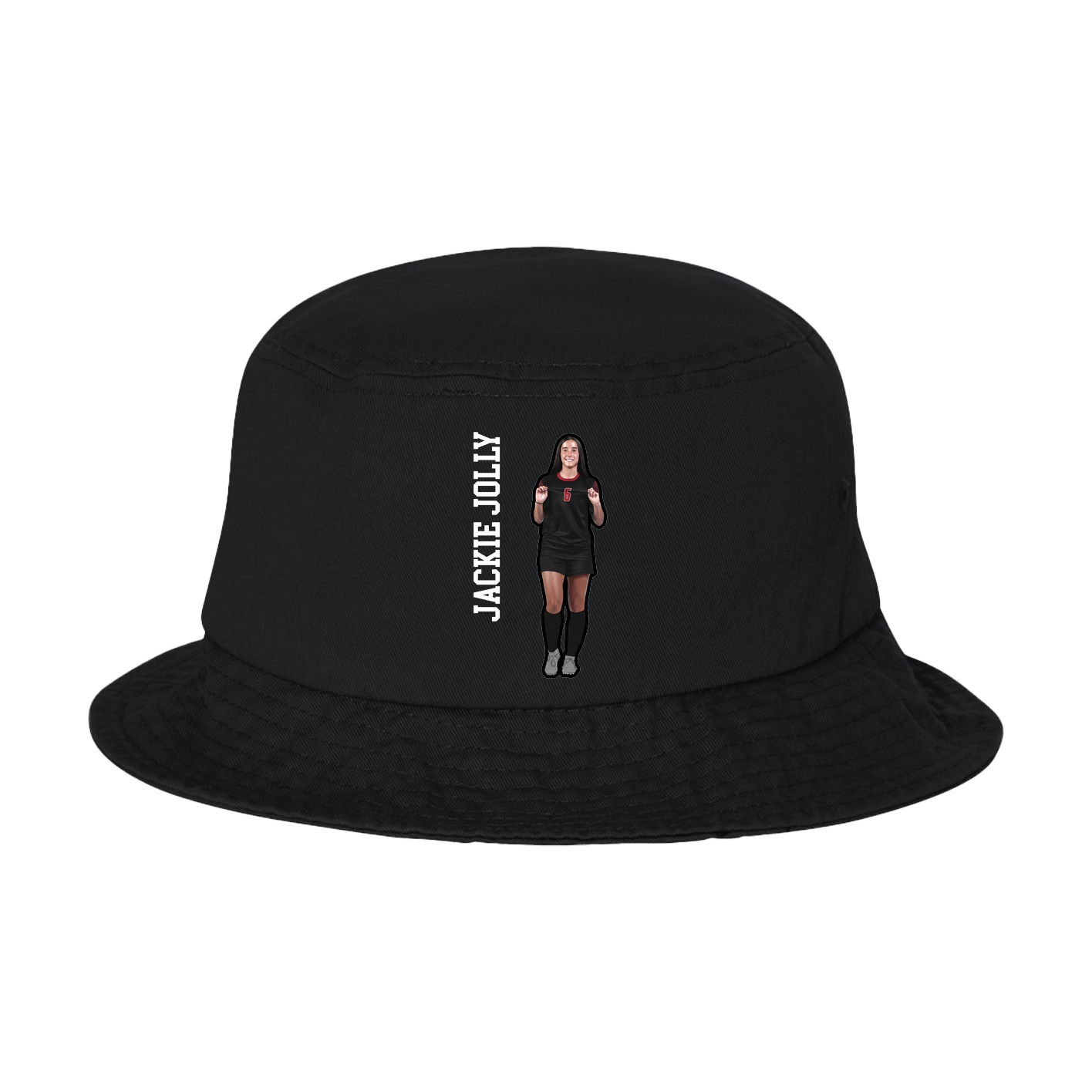 Bucket Cap — Name Vertical in Black
