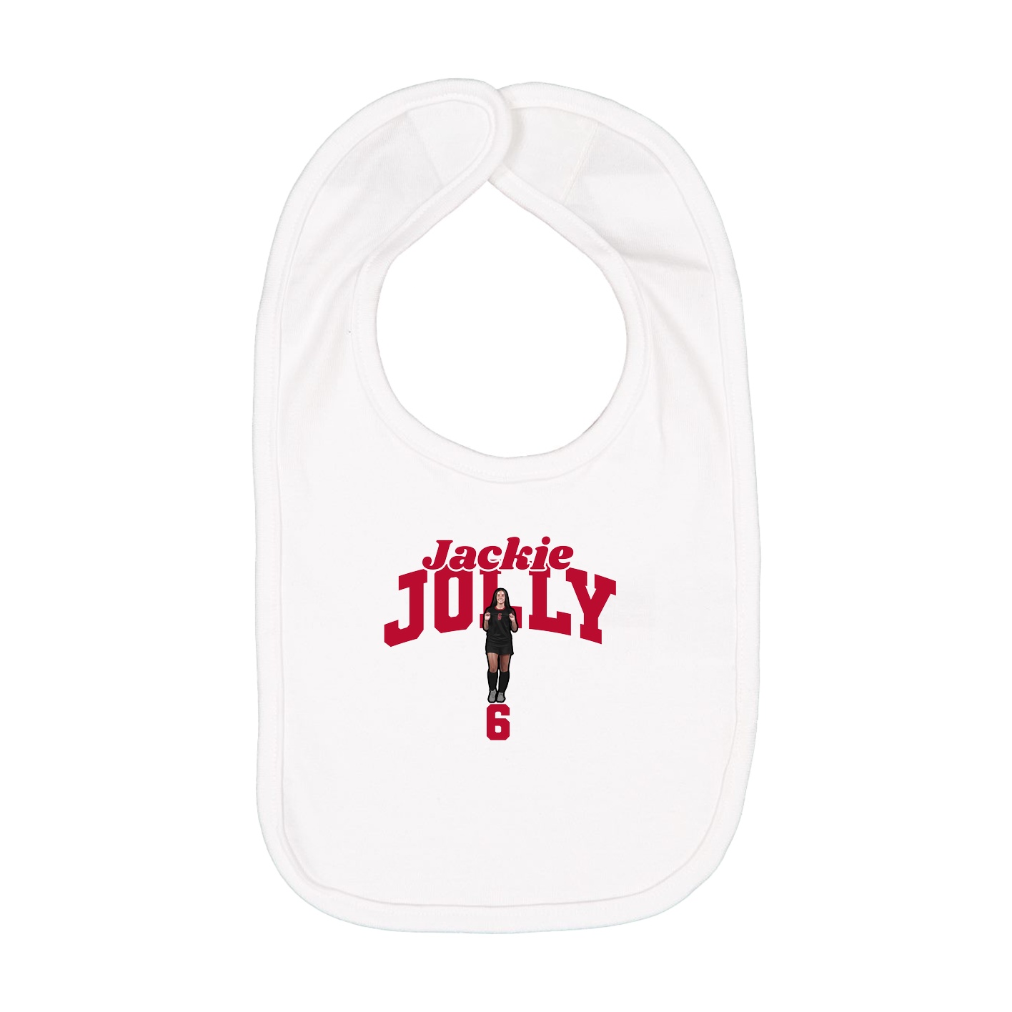 Infant Bib — Signature Arch in White