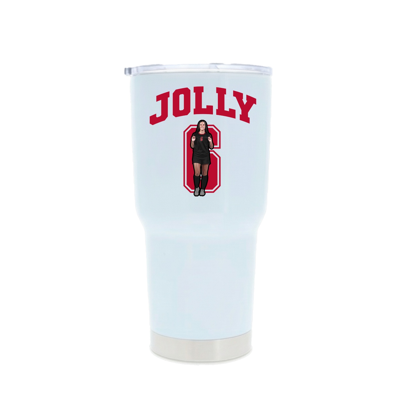 30oz Stainless Steel Tumbler — Number in White