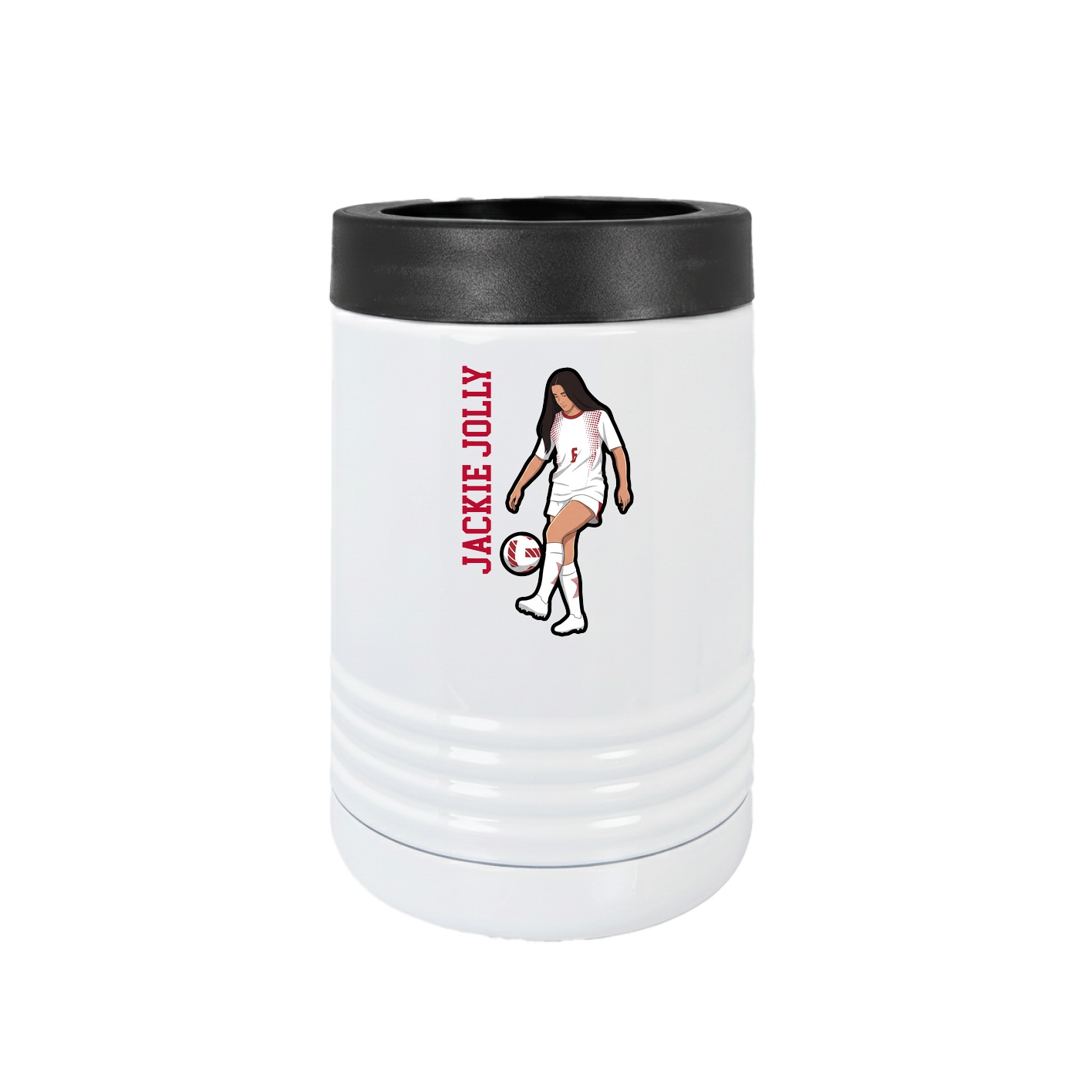 Beverage Holder — Name Vertical in White