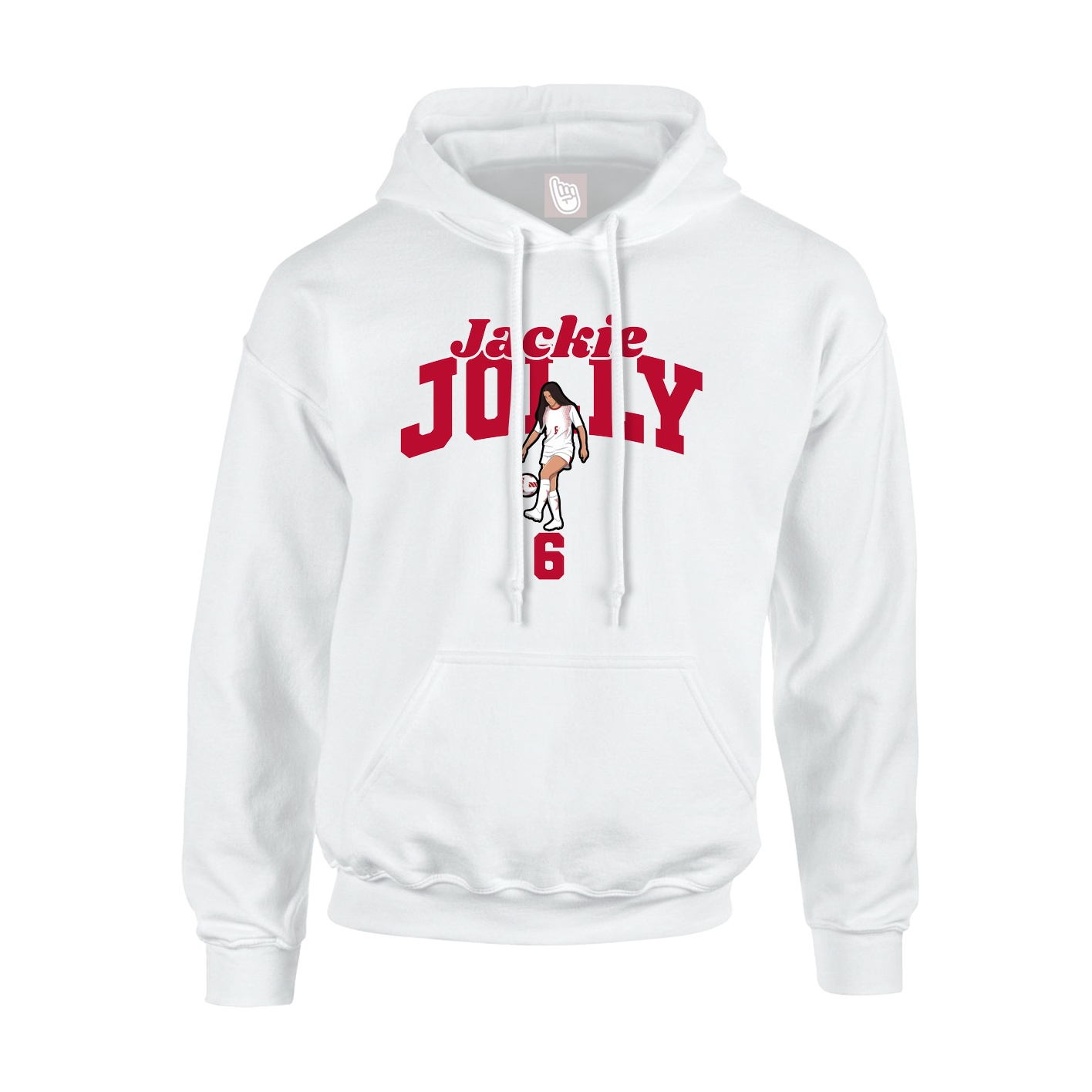 Youth Hoodie — Signature Arch in White