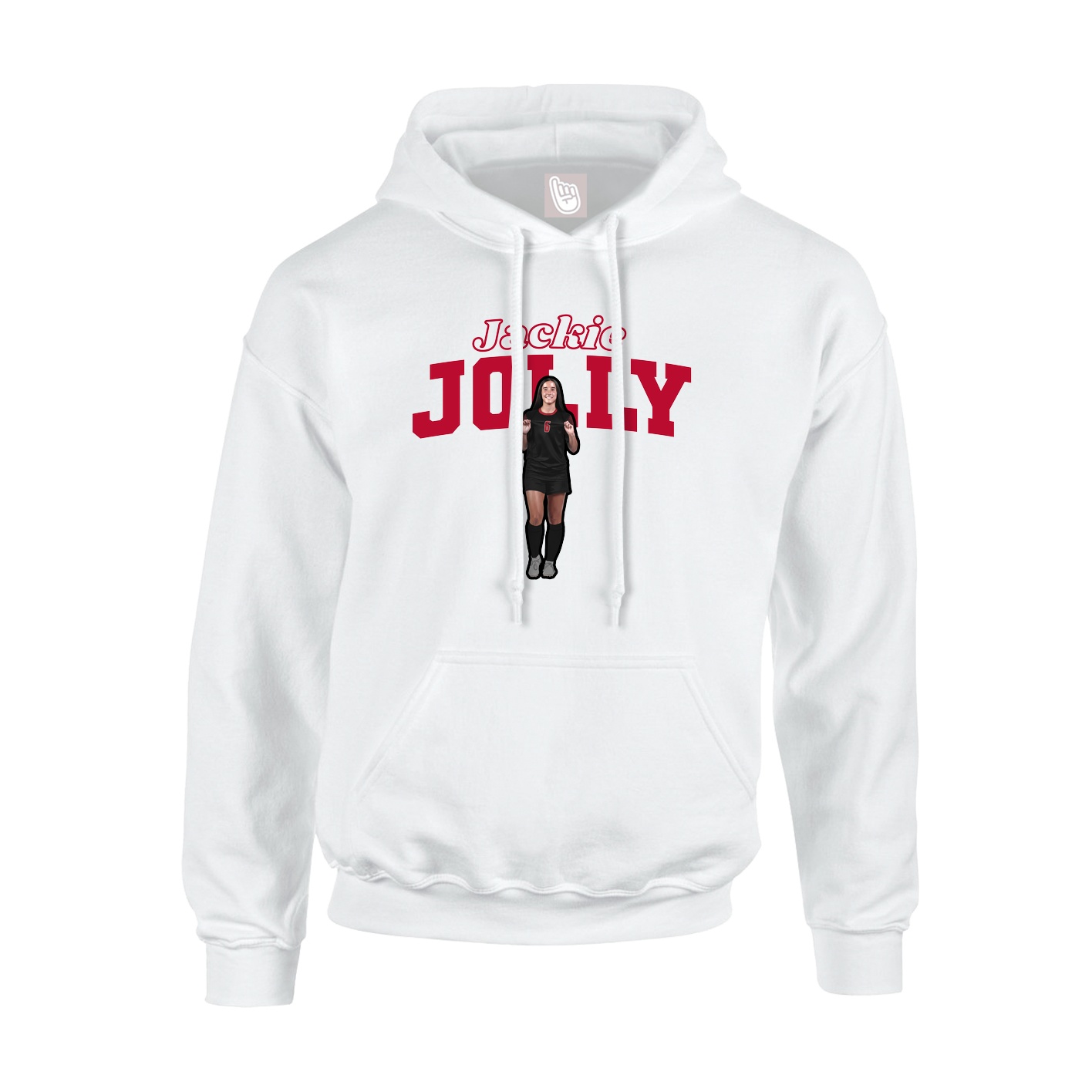 Hoodie — Name Arch in White